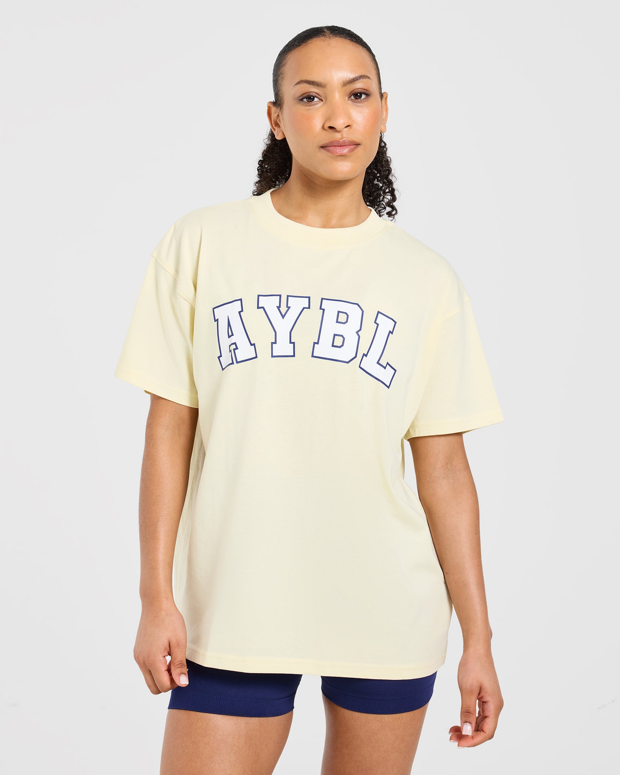 Varsity 2.0 Oversized T Shirt - Butter Geel