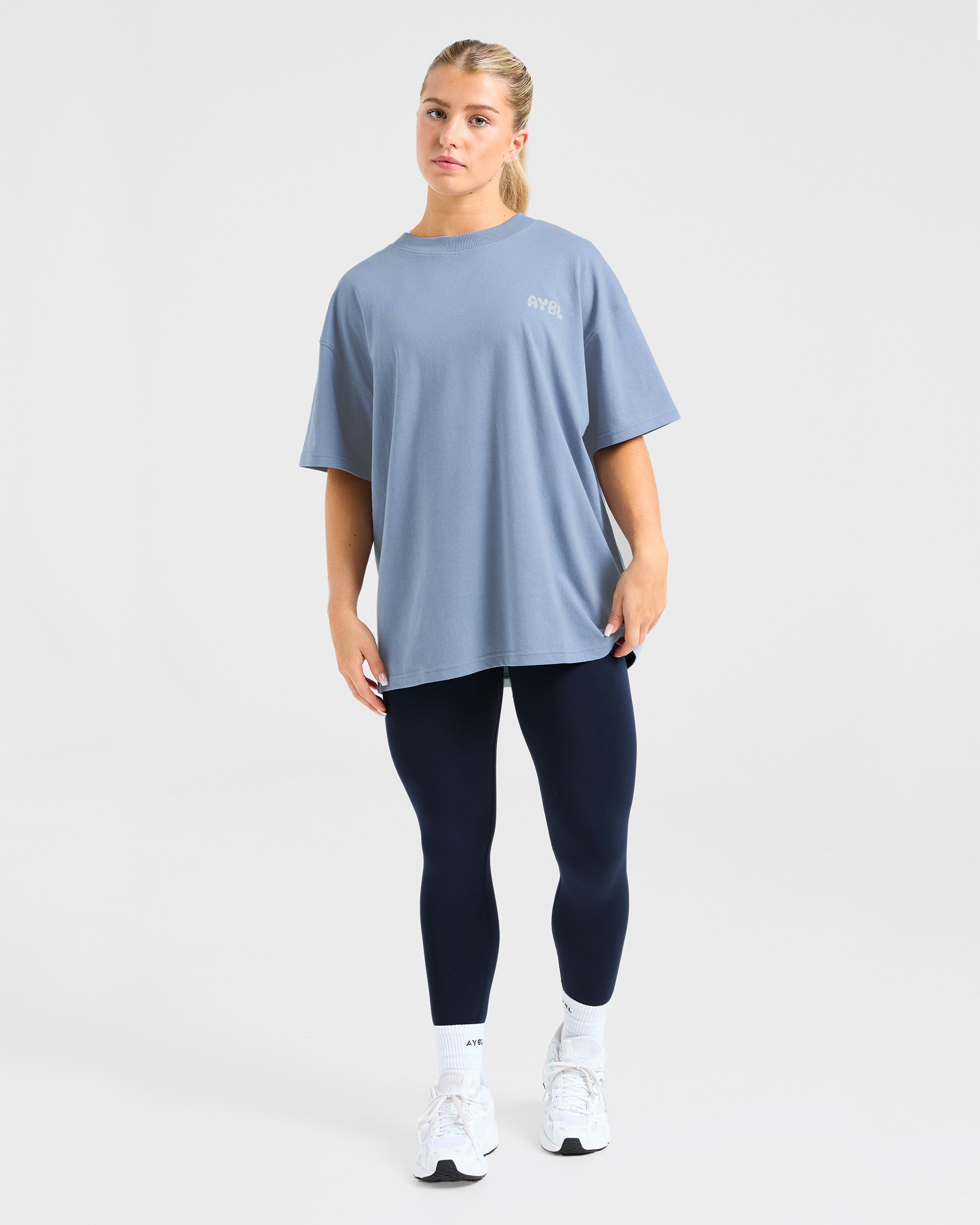 Mind Over Matter V2 Oversized T Shirt - Blauw