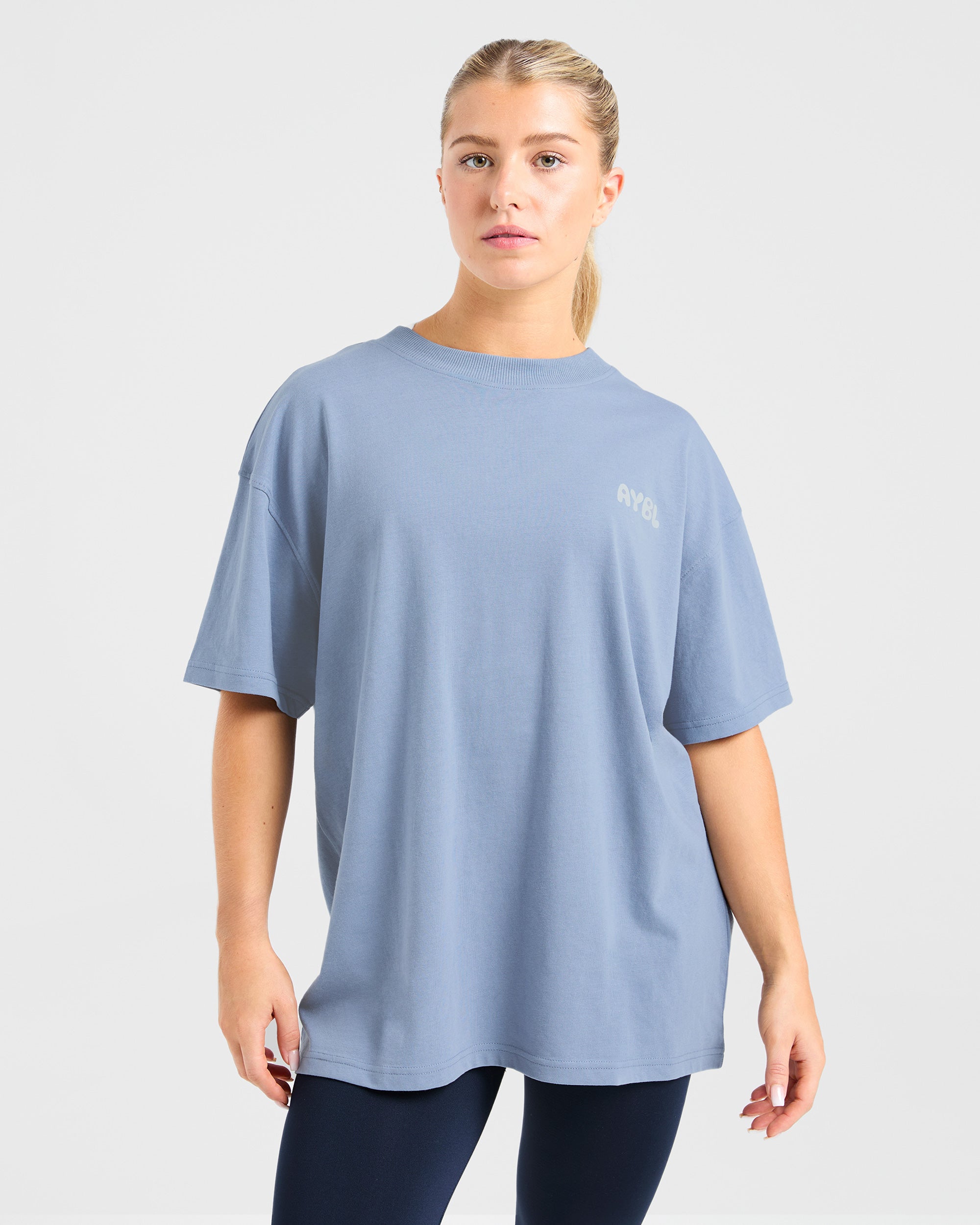 Mind Over Matter V2 Oversized T Shirt - Blauw