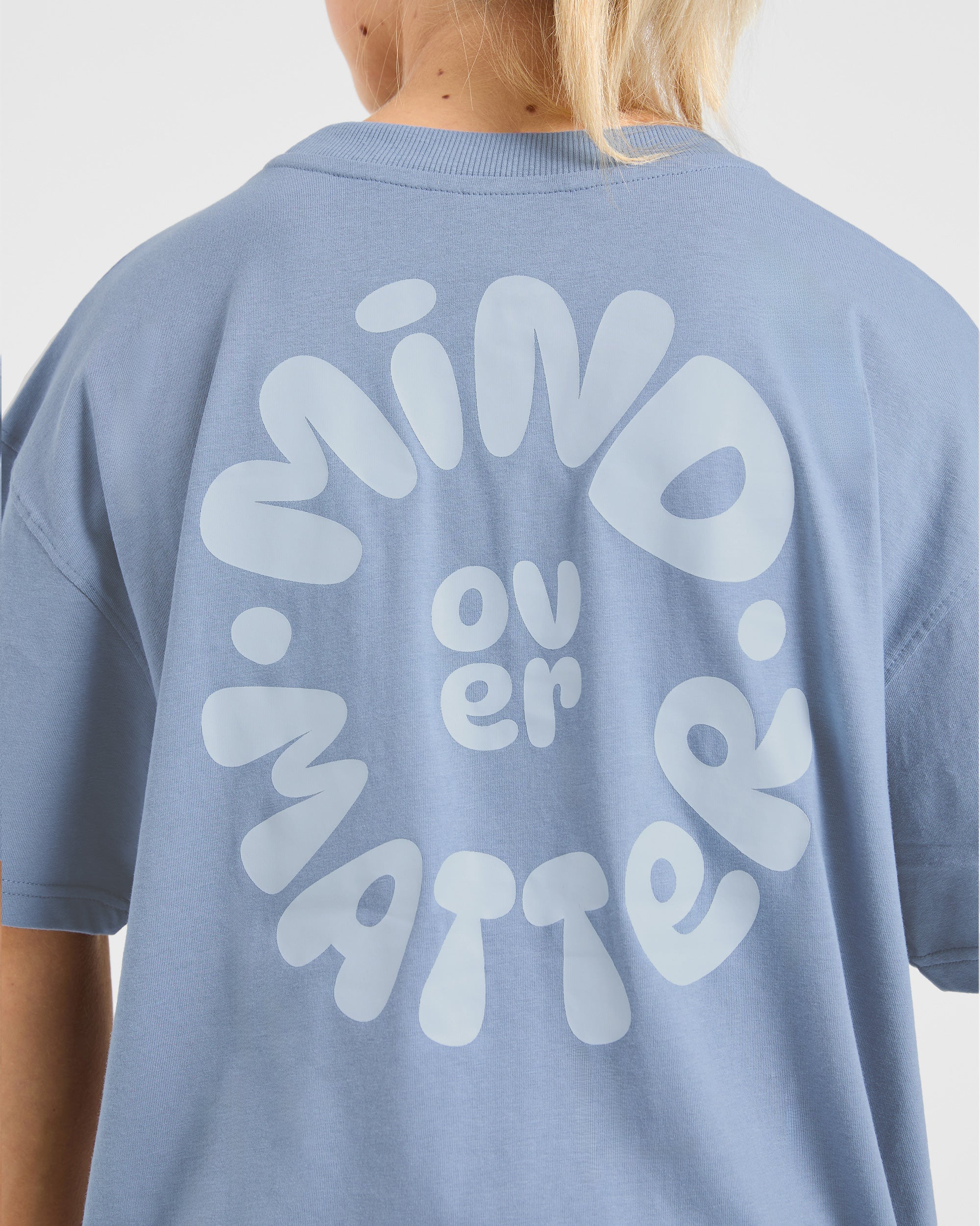 Mind Over Matter V2 Oversized T Shirt - Blauw