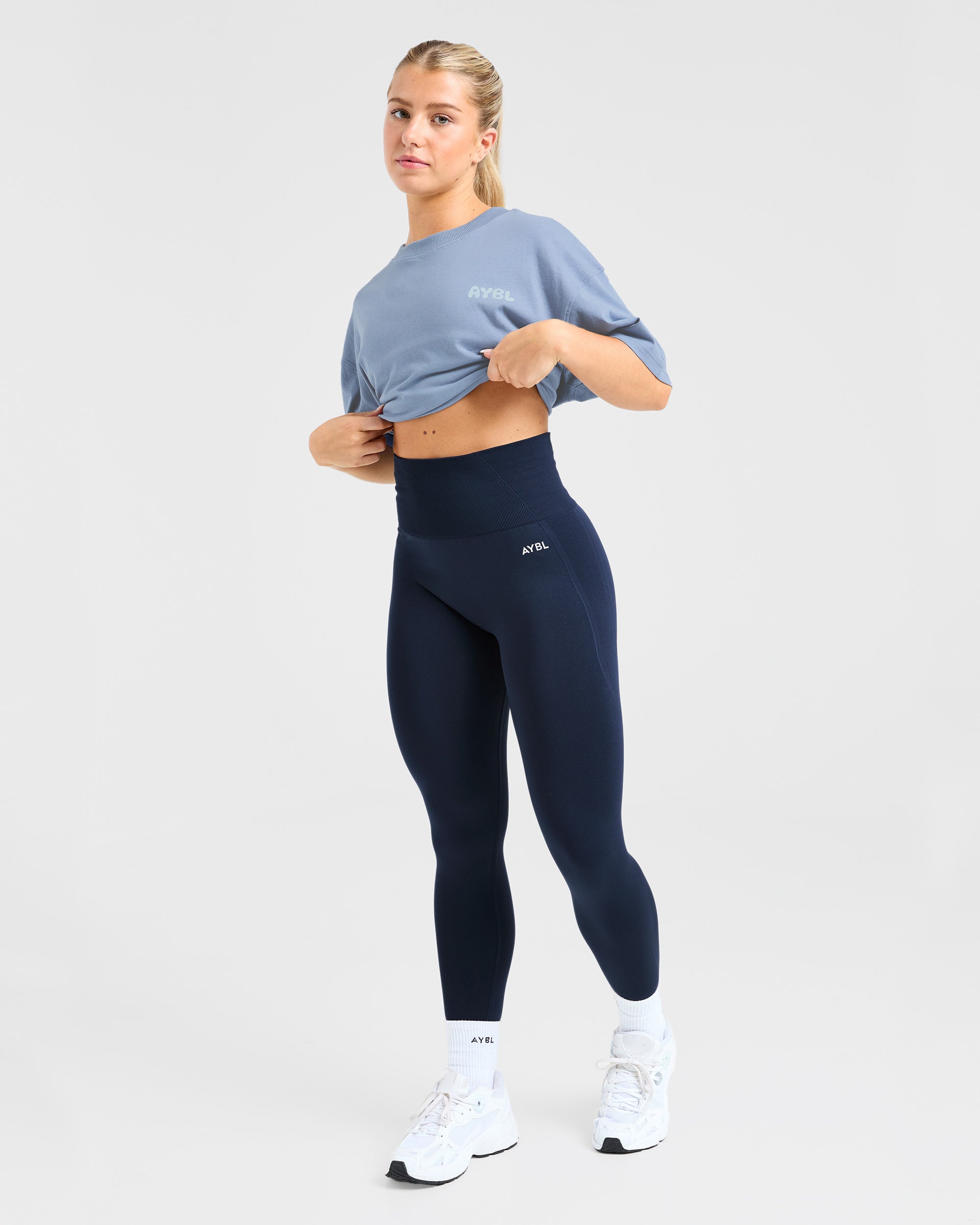 Mind Over Matter V2 Oversized T Shirt - Blauw