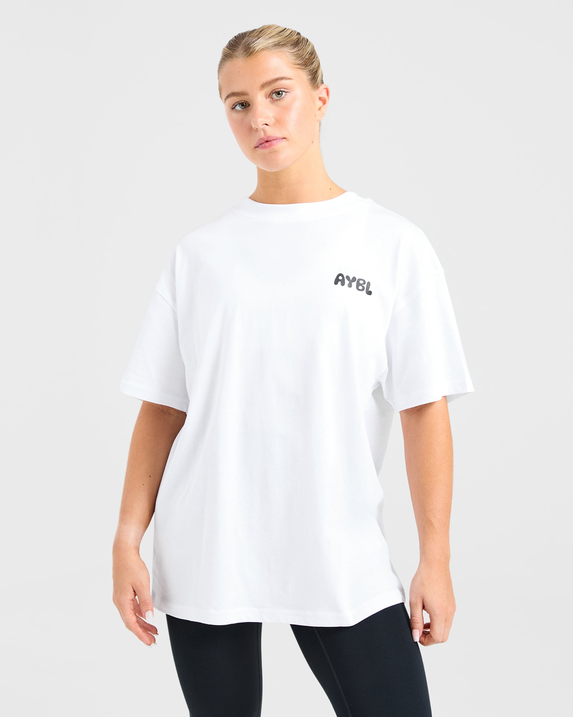 Mind Over Matter V2 Oversized T Shirt - Wit