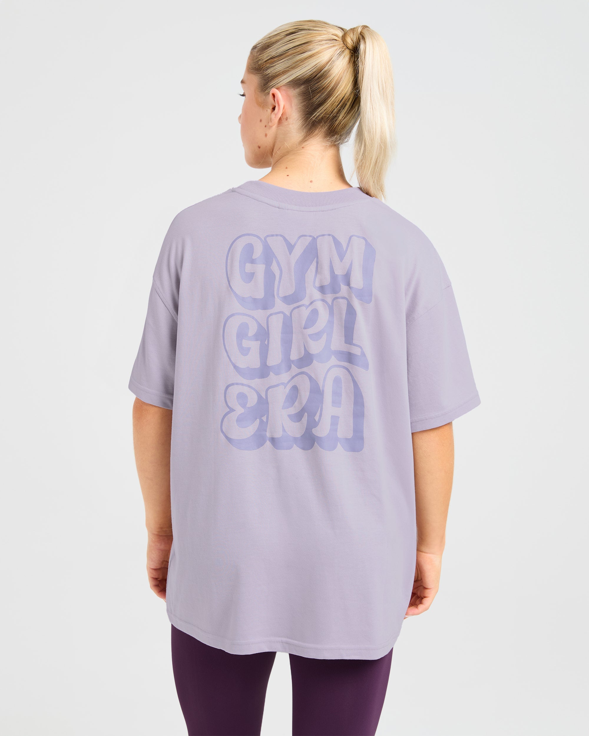 Gym Girl Era Oversized T Shirt Paars