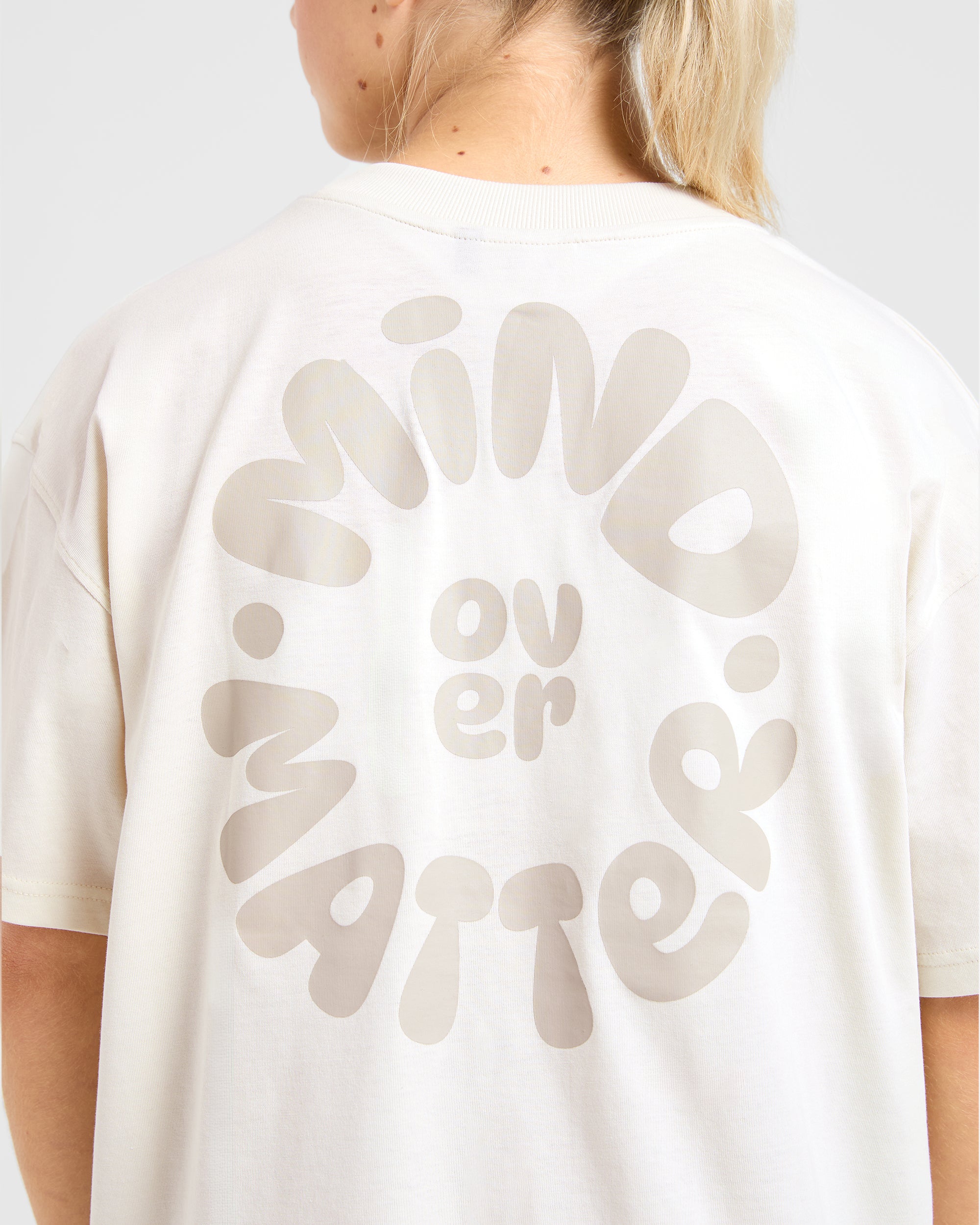 Mind Over Matter V2 Oversized T Shirt - Beige/Bruin