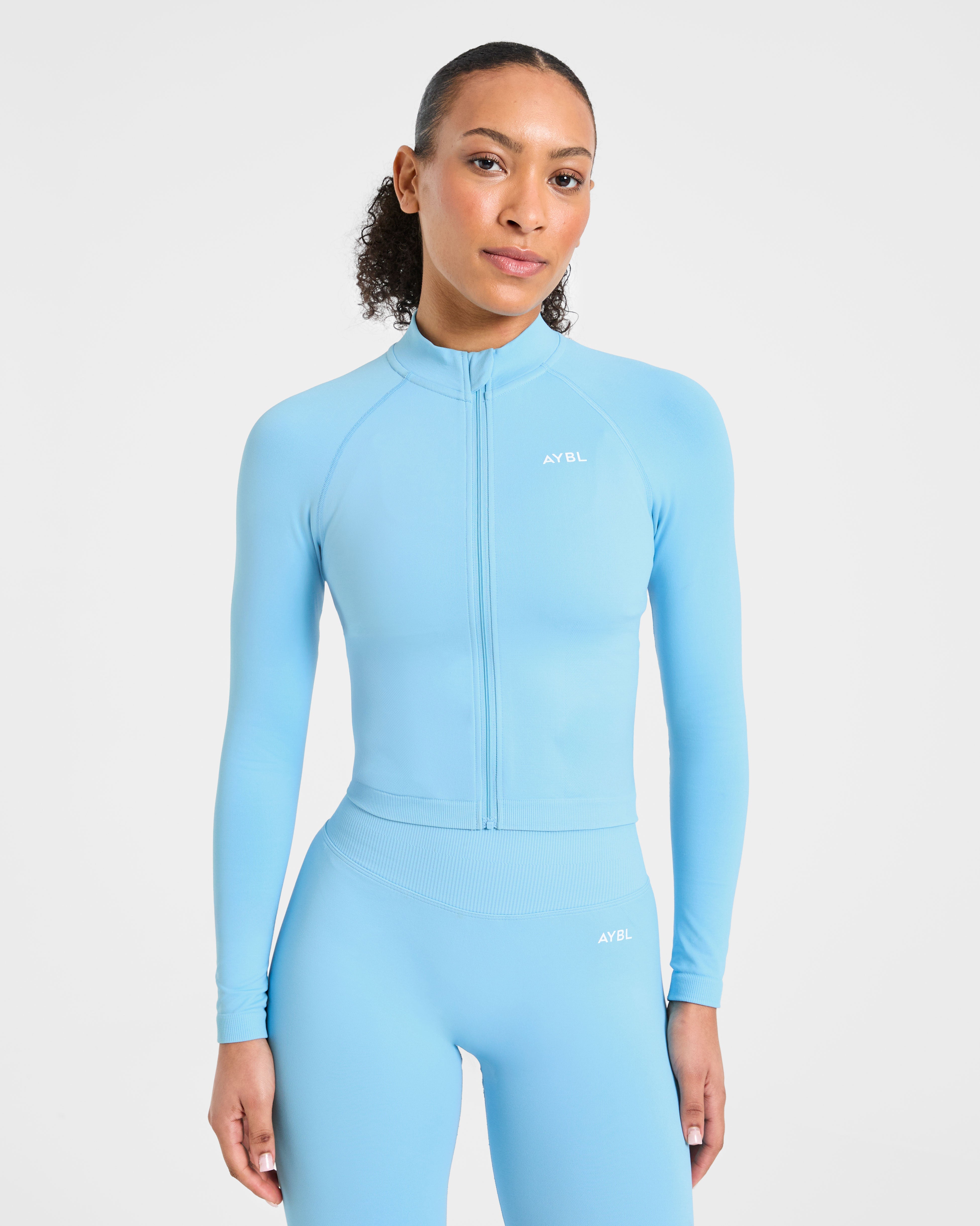 Enhance Seamless Jacket - Powder Blauw