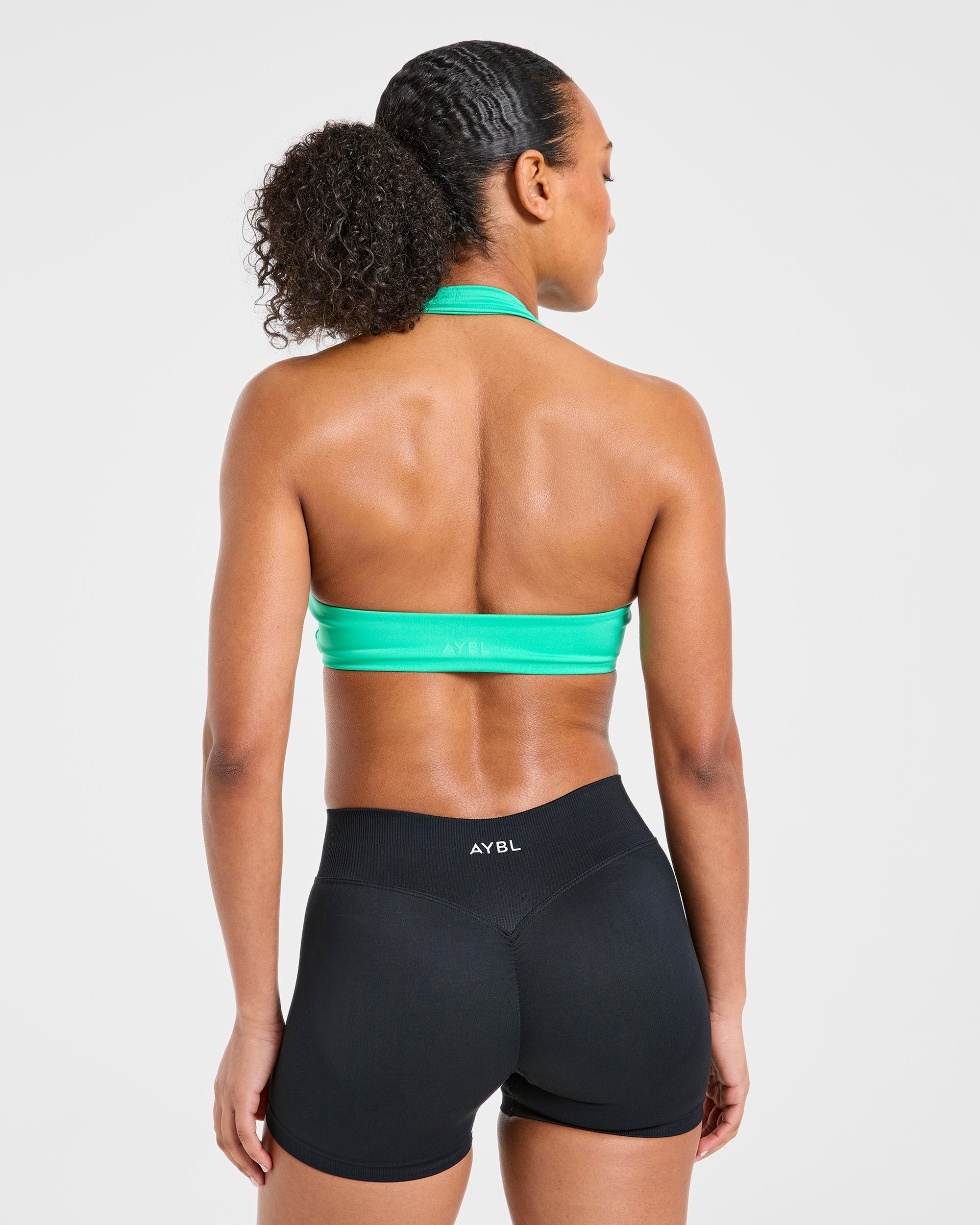 Essential Halterneck Sports Bra - Mint Groen