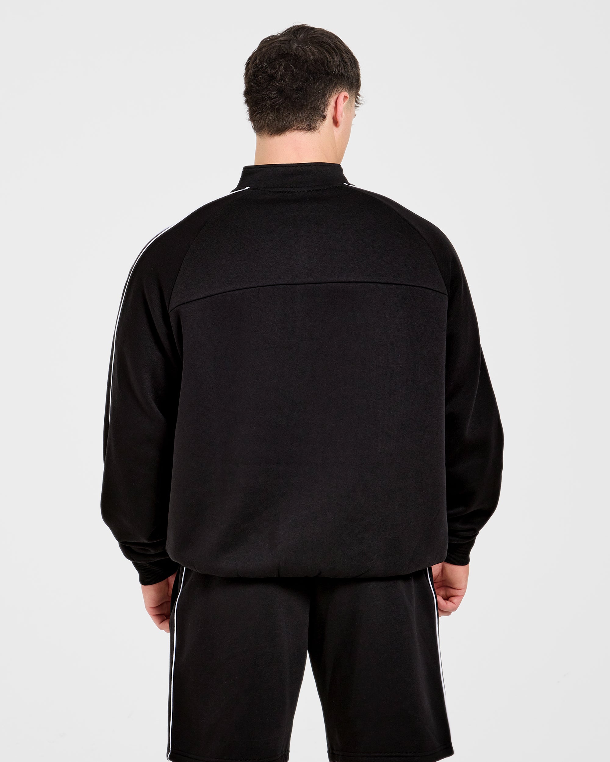 Restore Oversized 1/4 Zip Pullover - Black