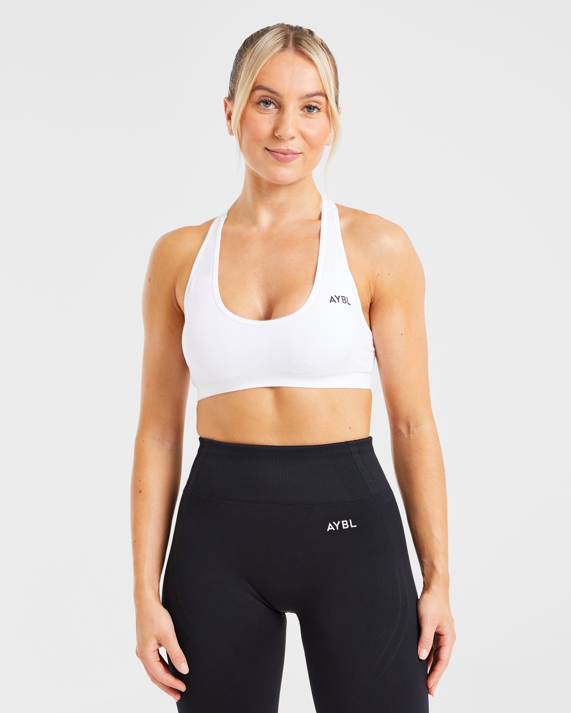 Essential Seamless Racer Back Sports Bra - Wit