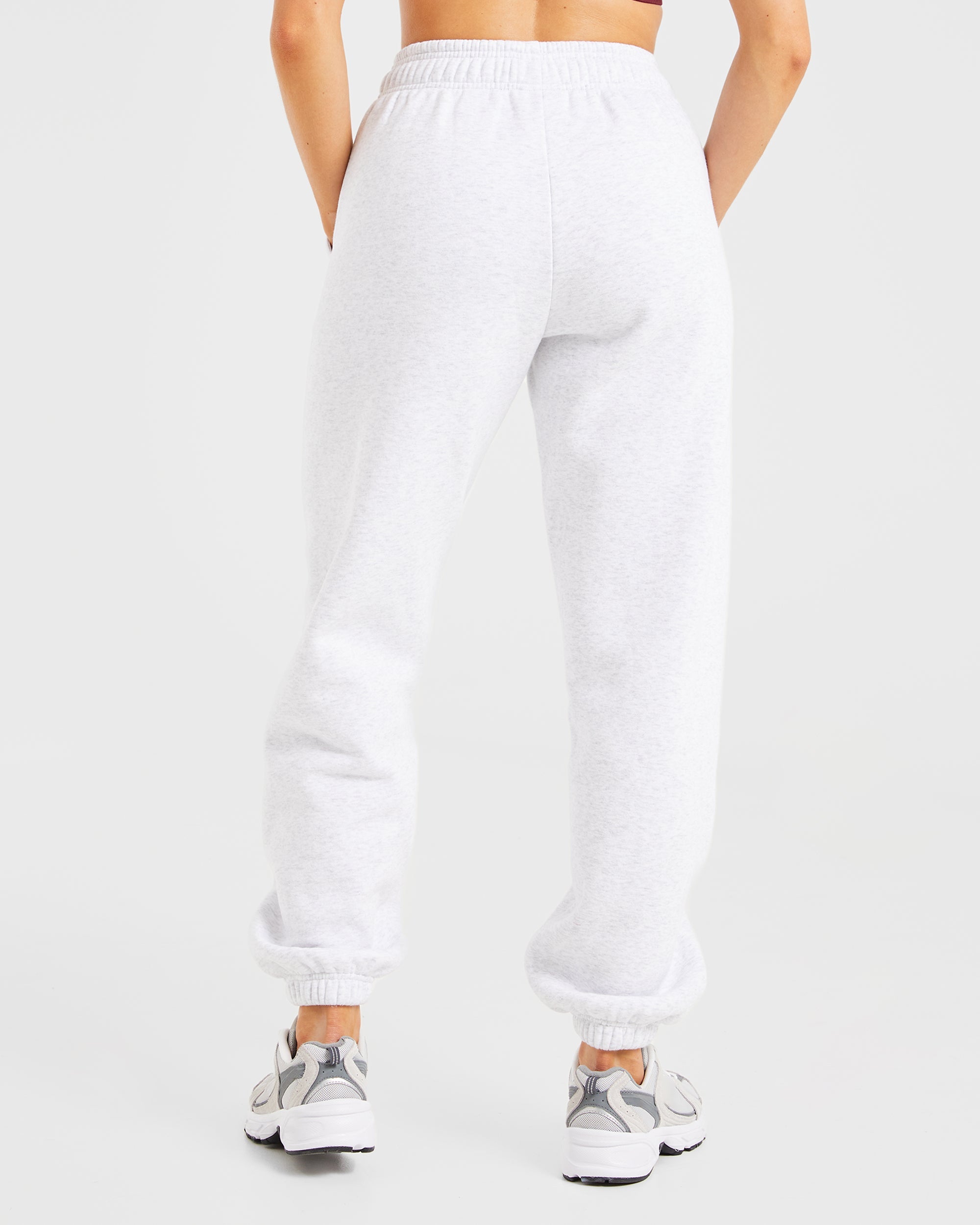 AYBL Sports Club Oversized Joggers - Grijs Marl/Burgundy
