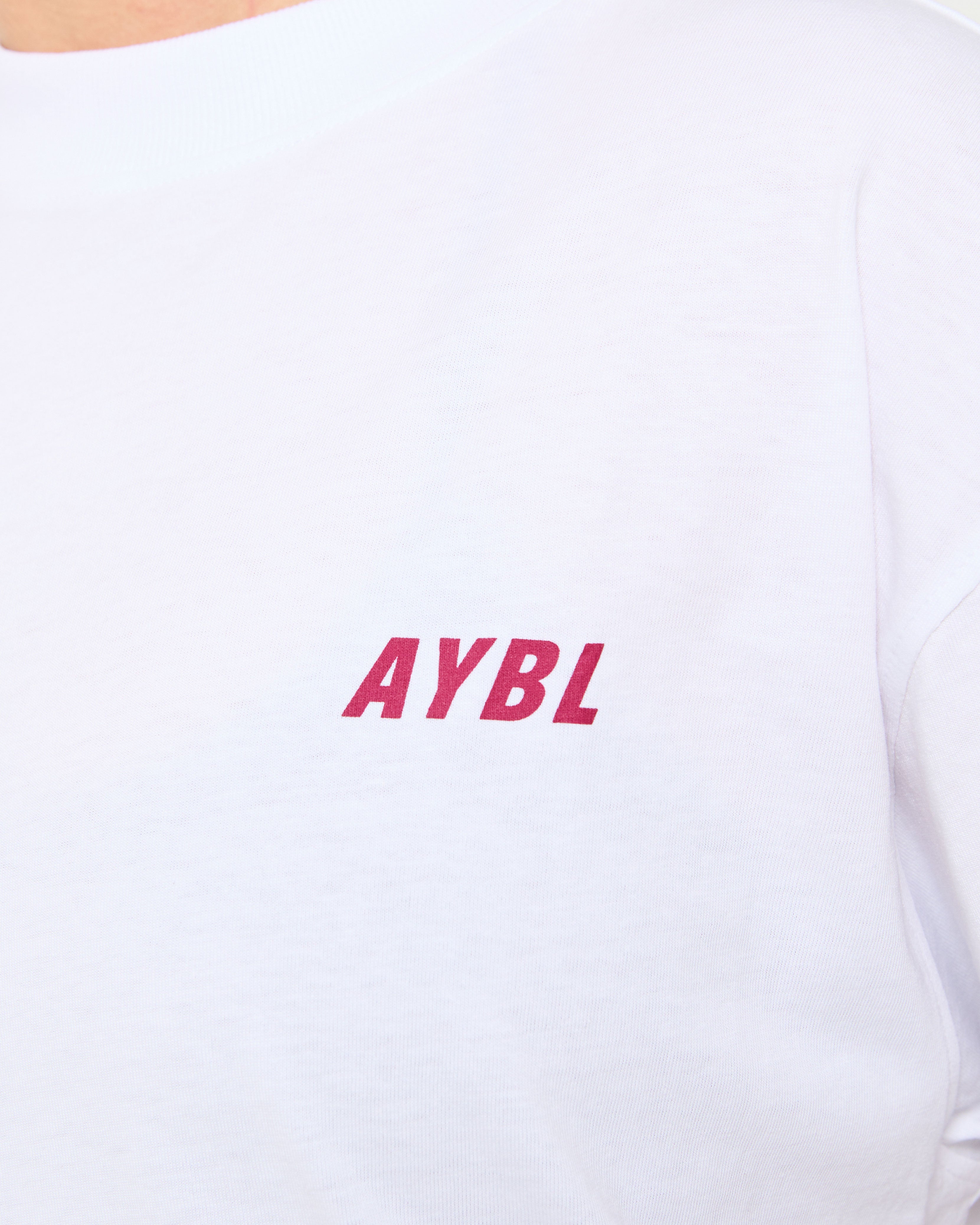 Cardio Club Oversized T Shirt - Wit/Burgundy