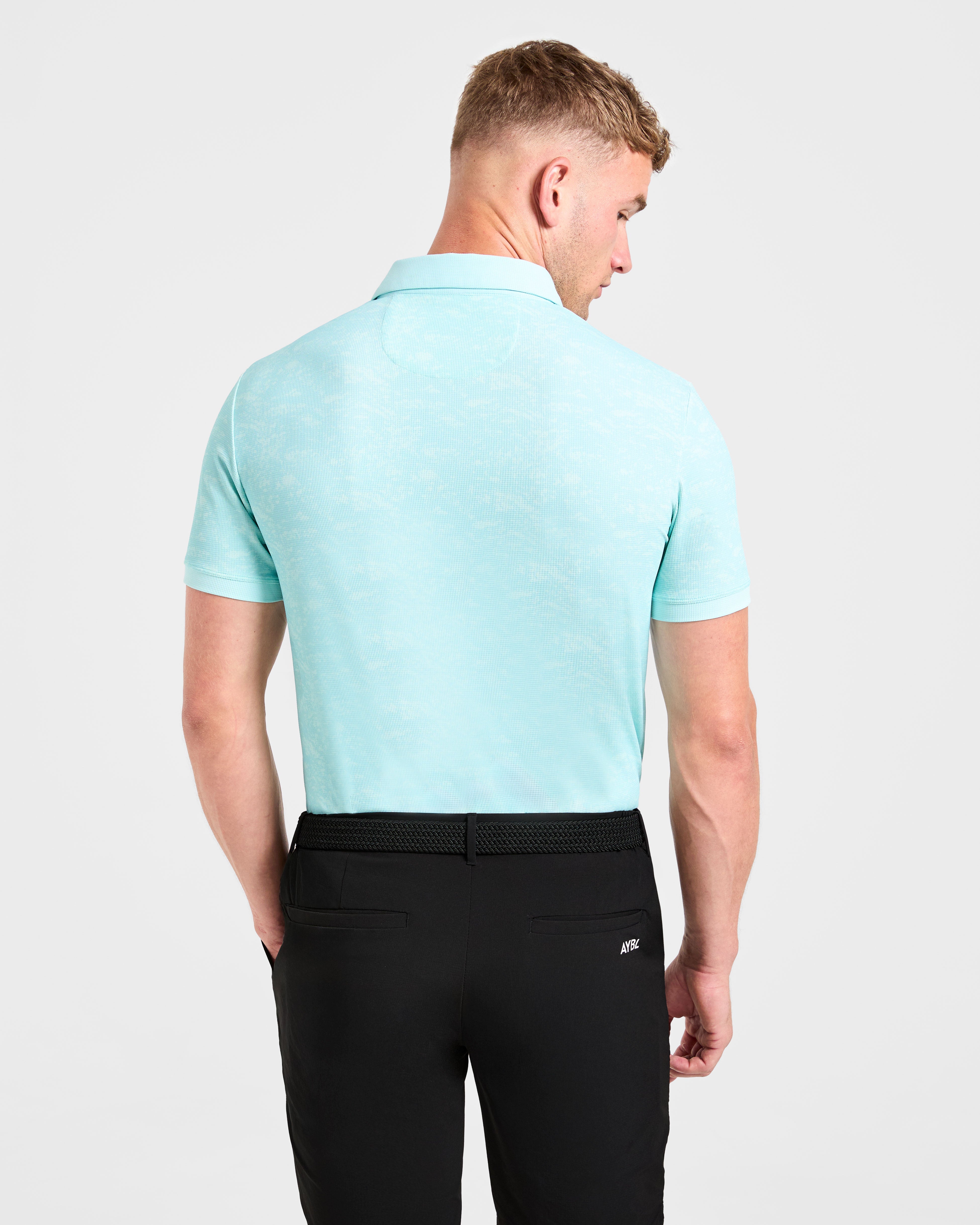 Precision Texture Polo - Summer Blauw