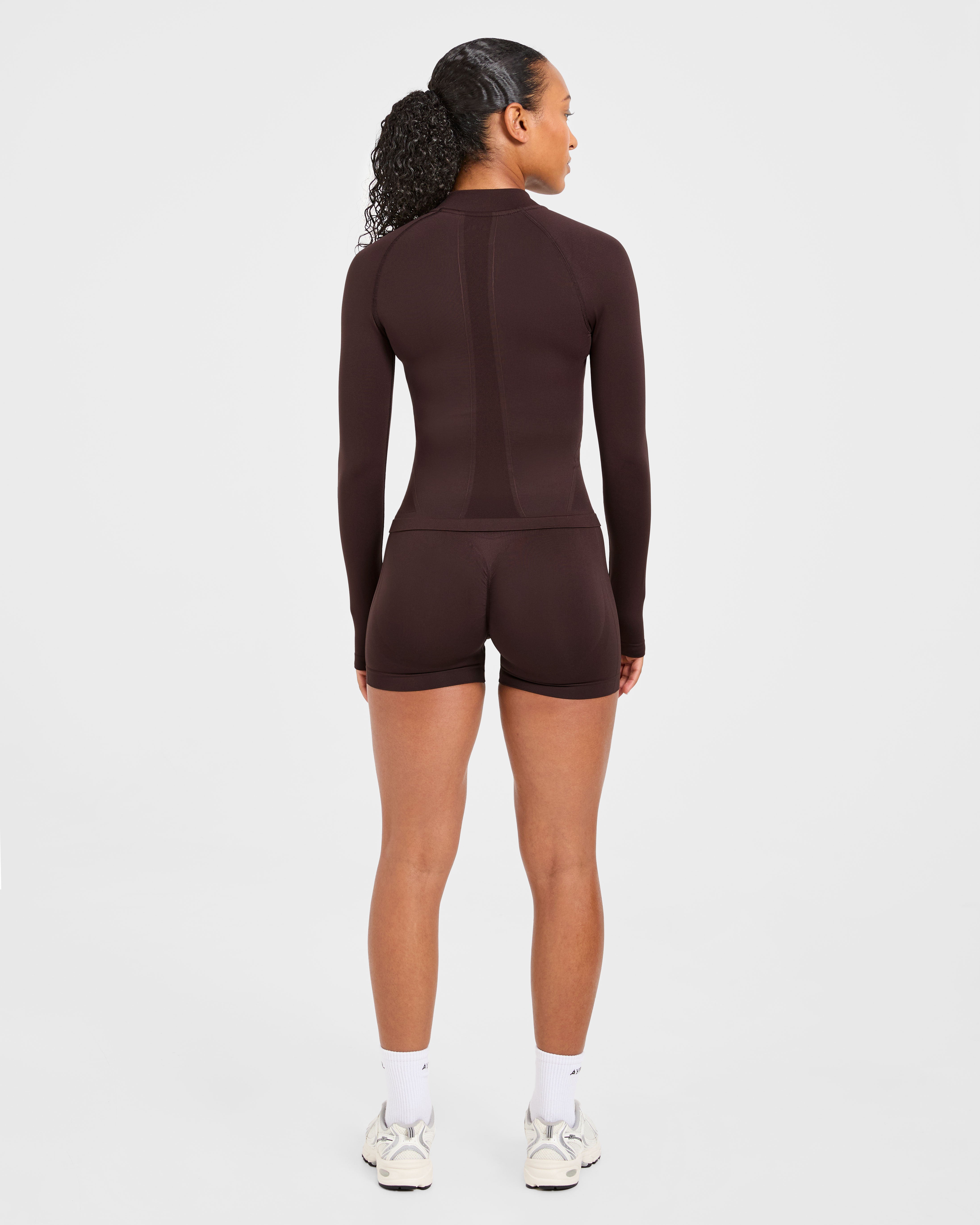 Empower Seamless Full Zip Jacket - Cocoa Bruin