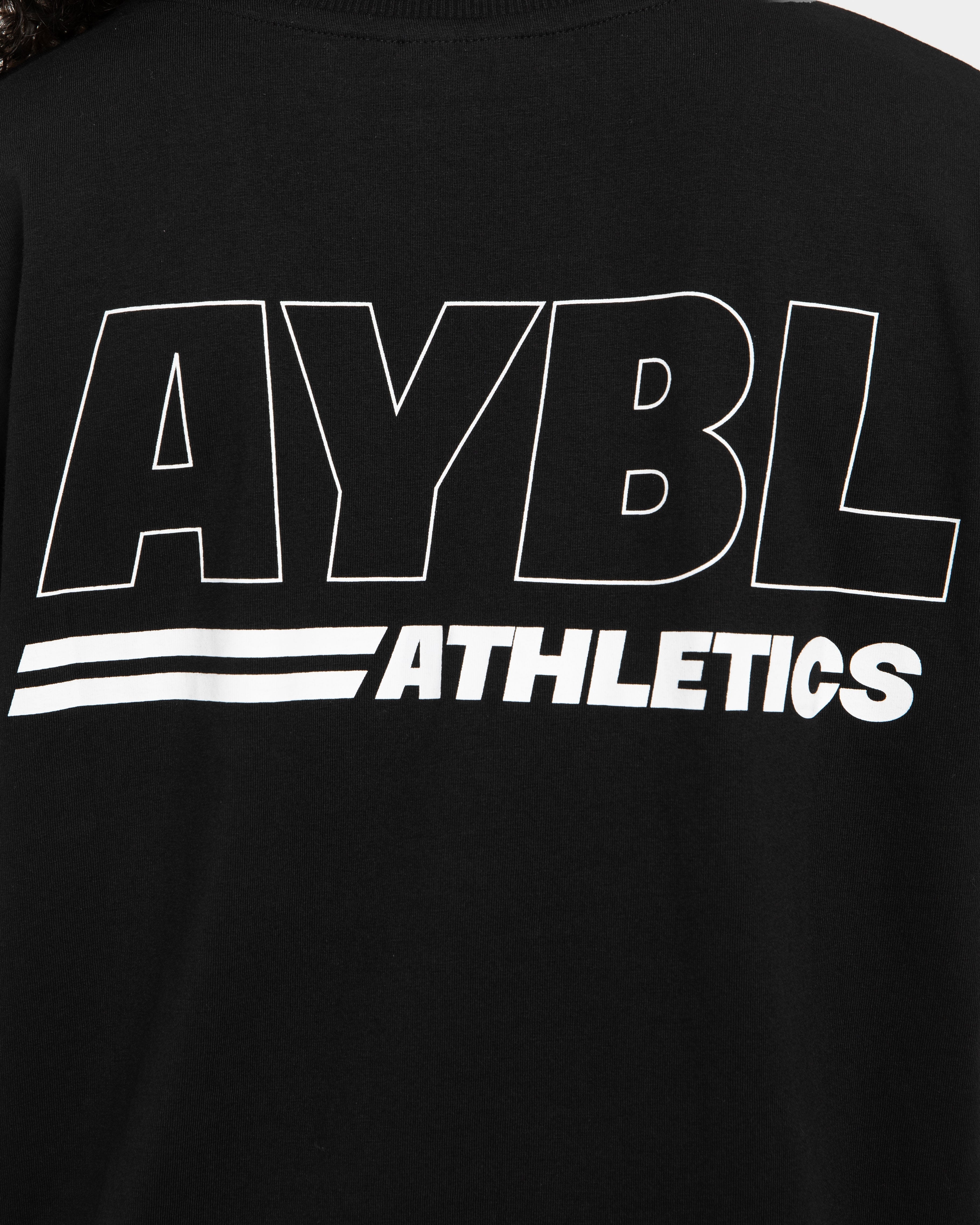 Athletics Track Oversized T Shirt - Zwart/Wit