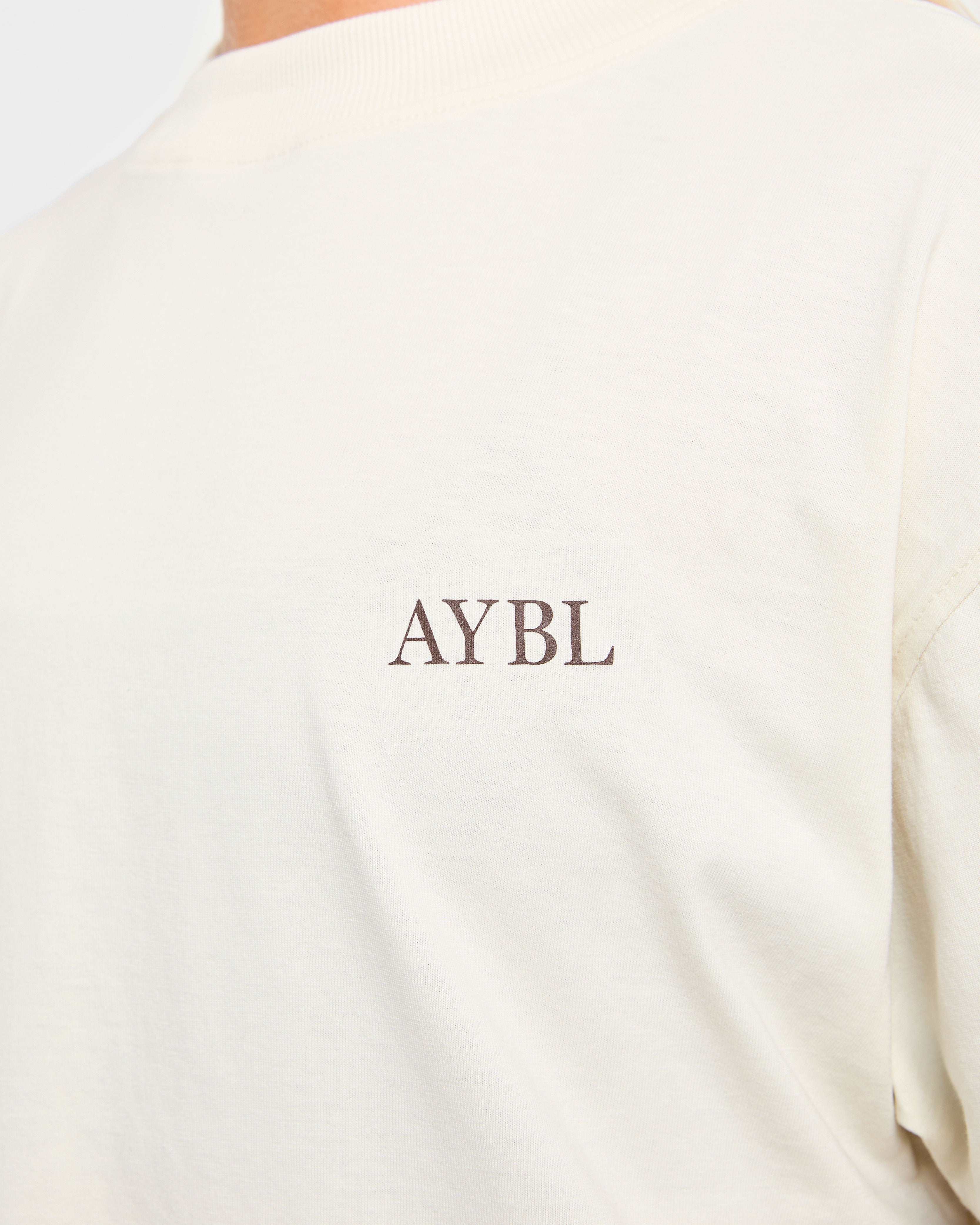 Body, Mind, You Oversized T Shirt - Beige/Bruin