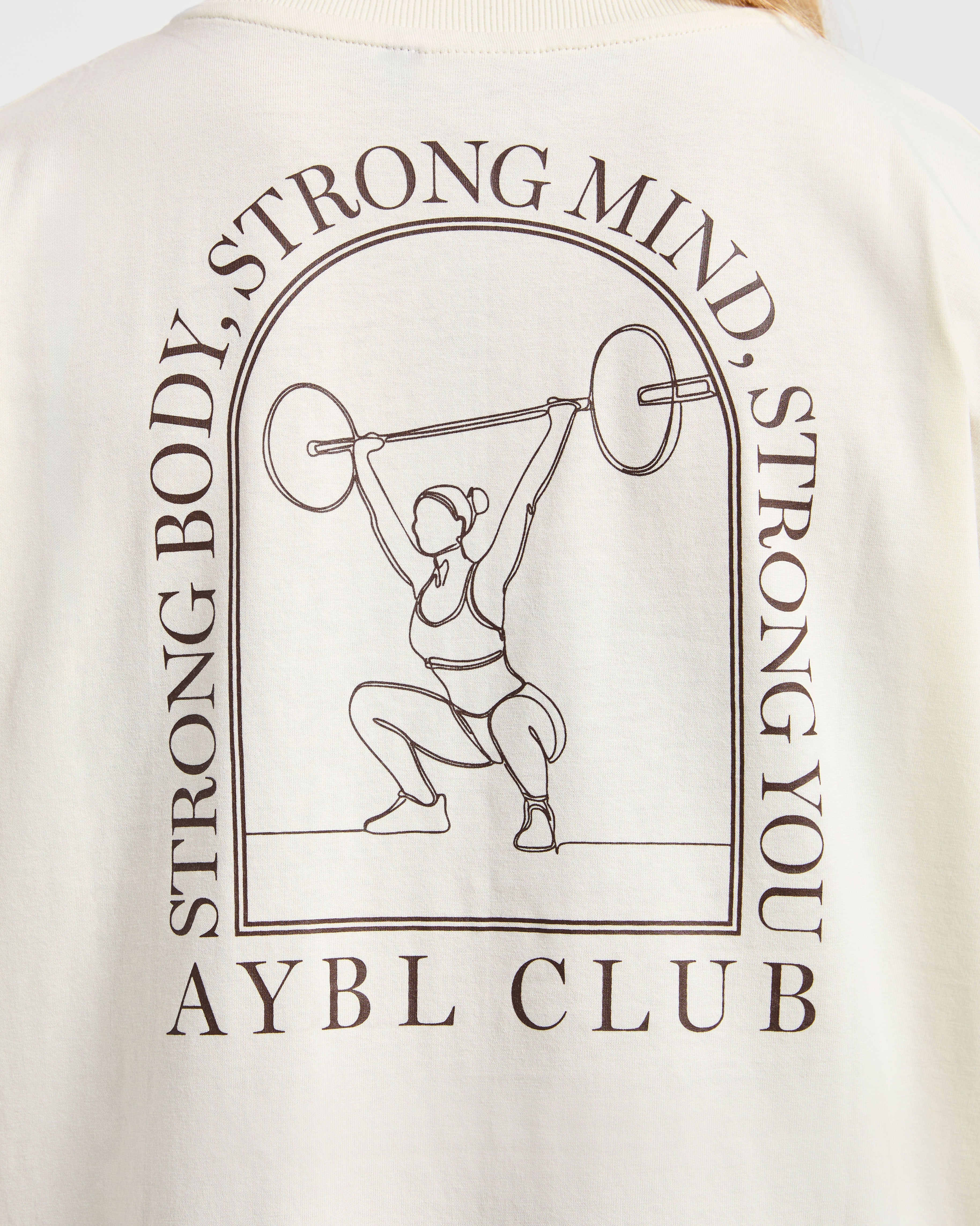 Body, Mind, You Oversized T Shirt - Beige/Bruin
