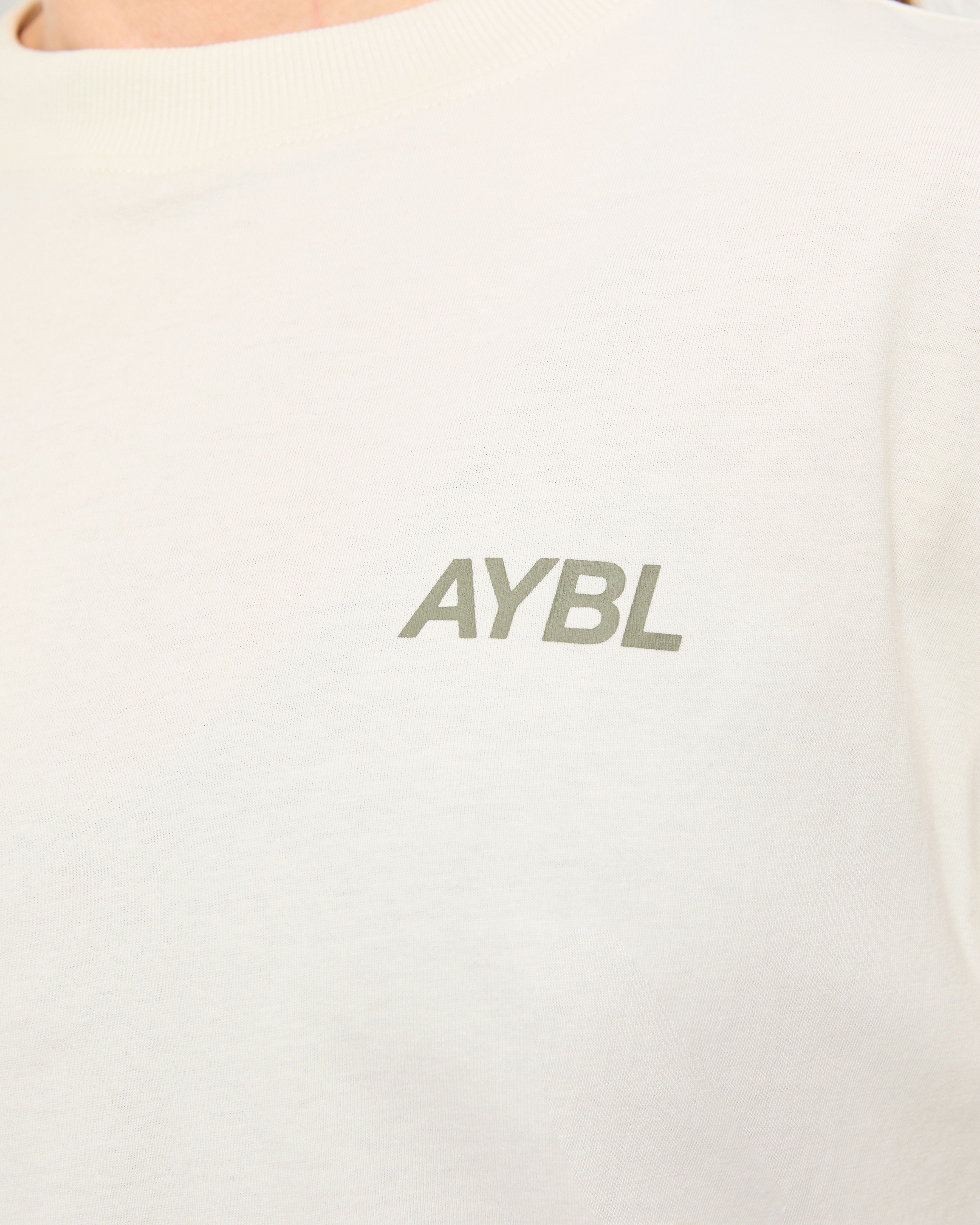 AYBL Sports Club Oversized T Shirt - Beige/Muted Olive