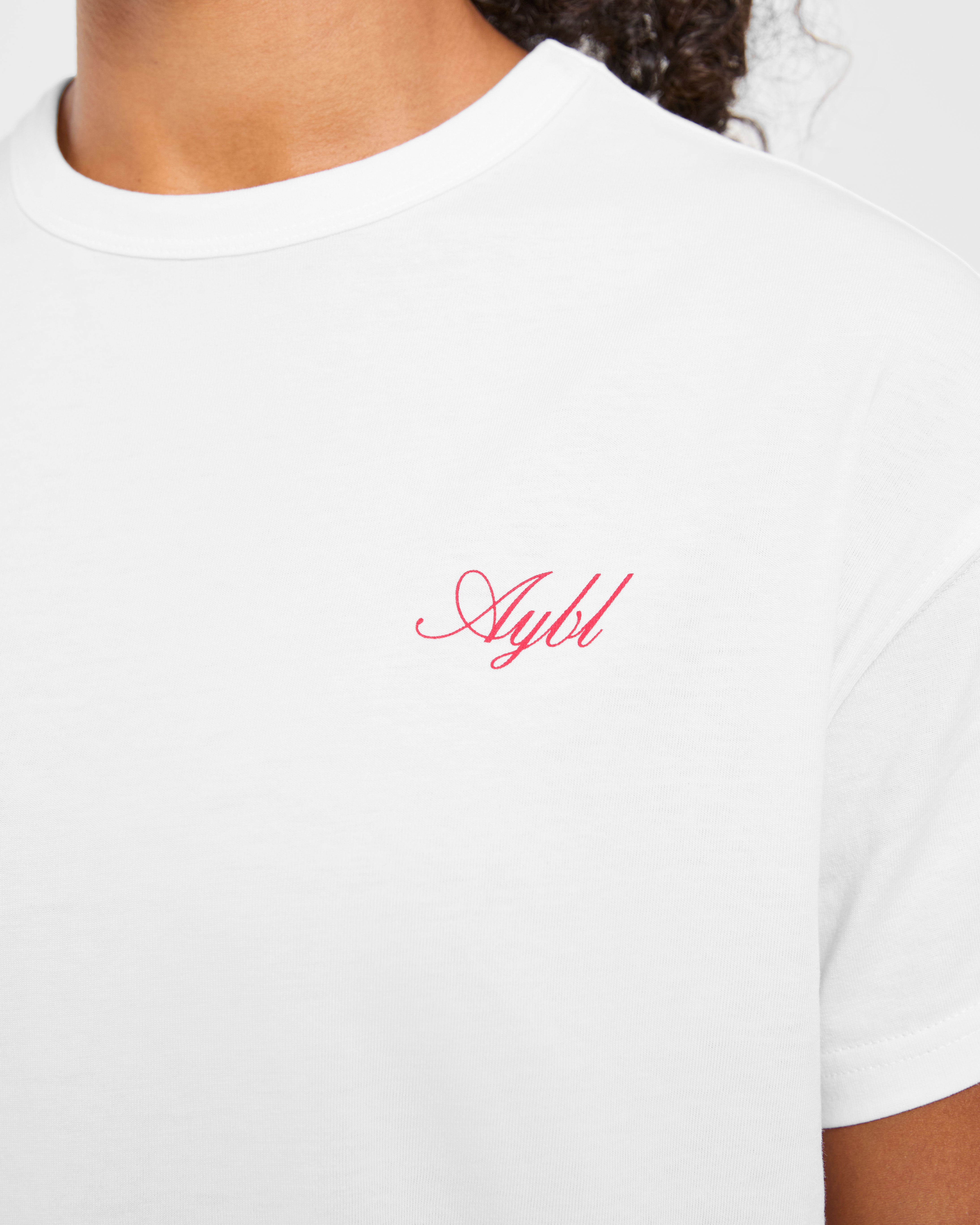 Athletics Sport Dept Oversized T Shirt - Wit/Rood