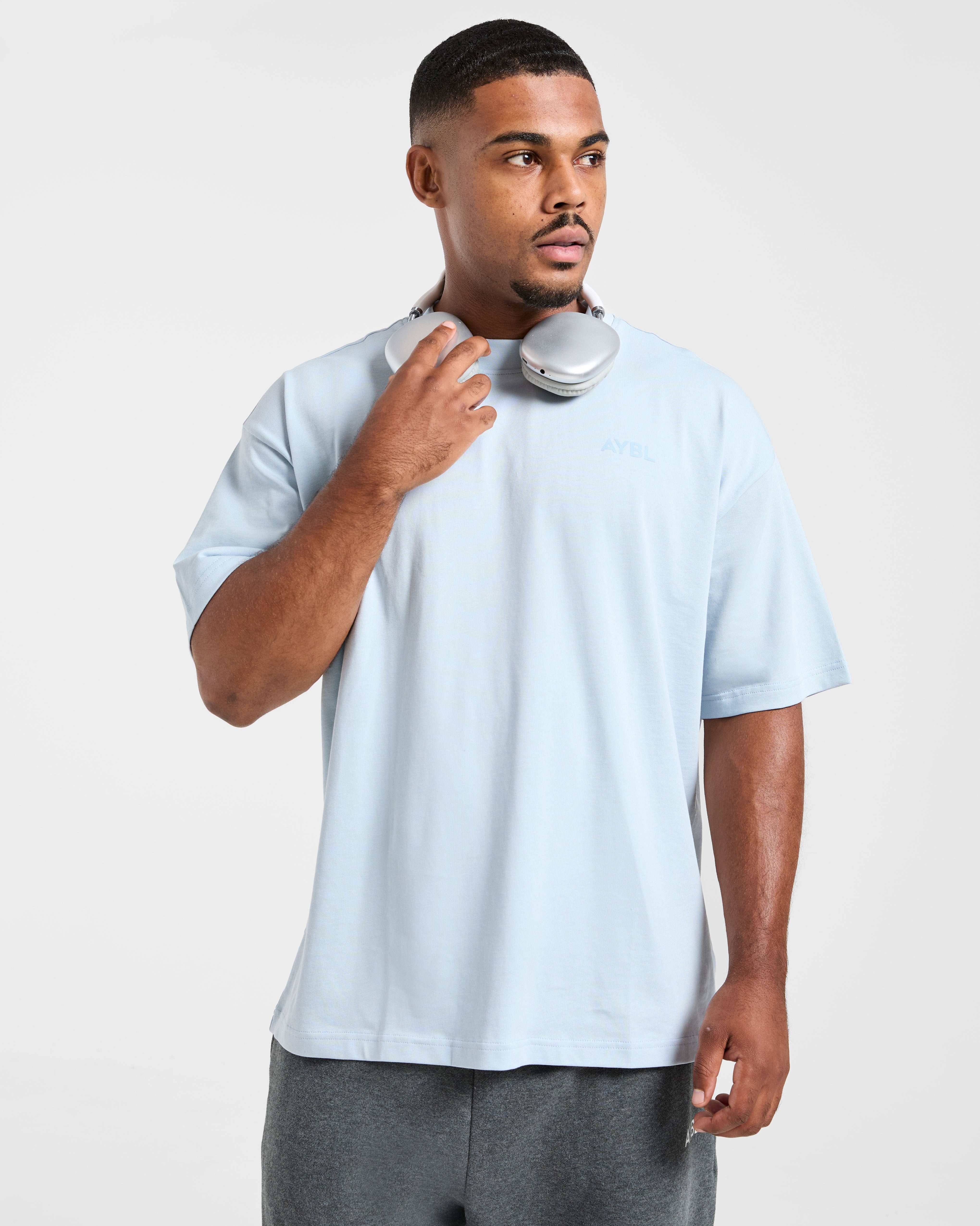 Essential Oversized T Shirt - Light Blauw