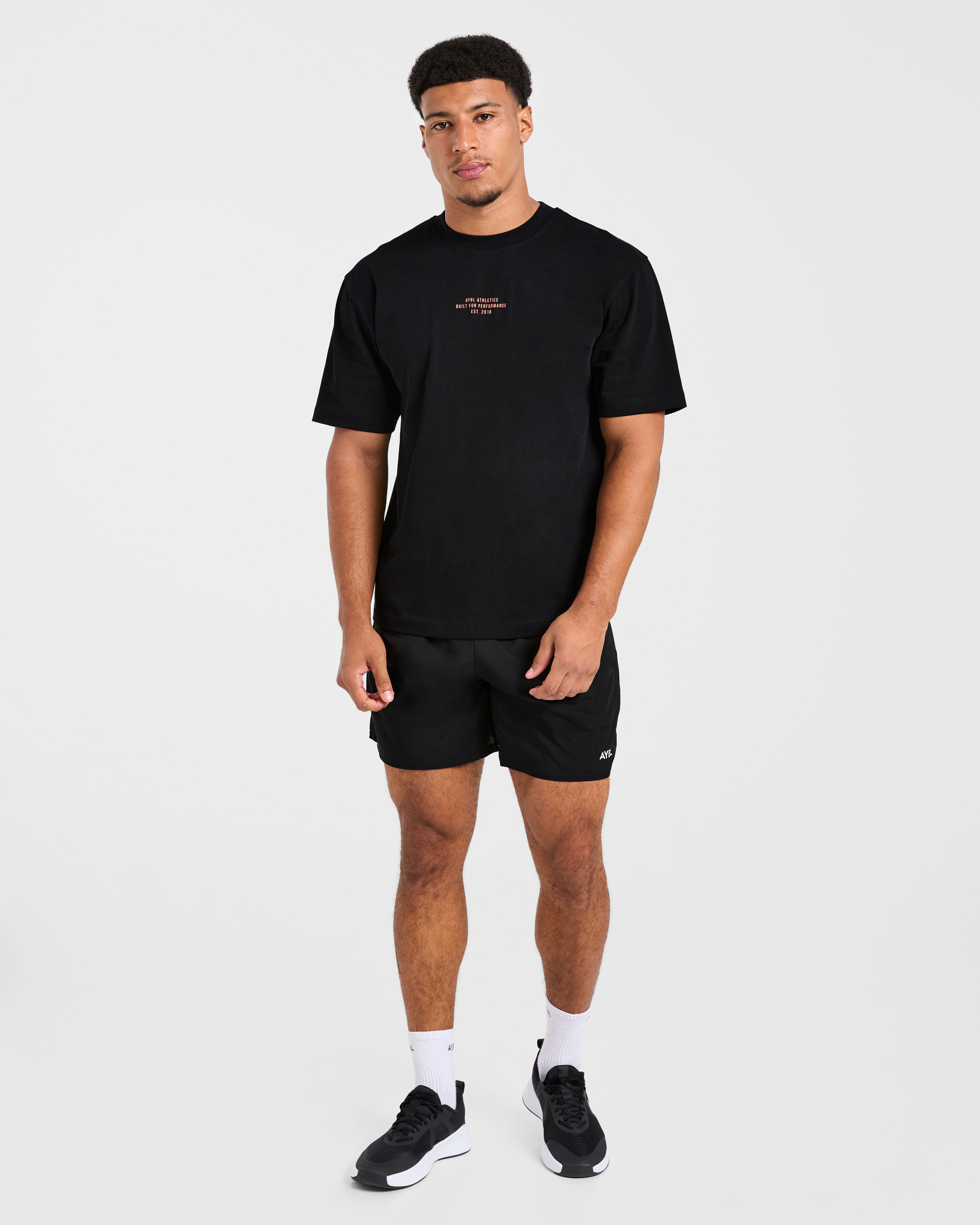 Athletics Performance T Shirt - Zwart/Oranje