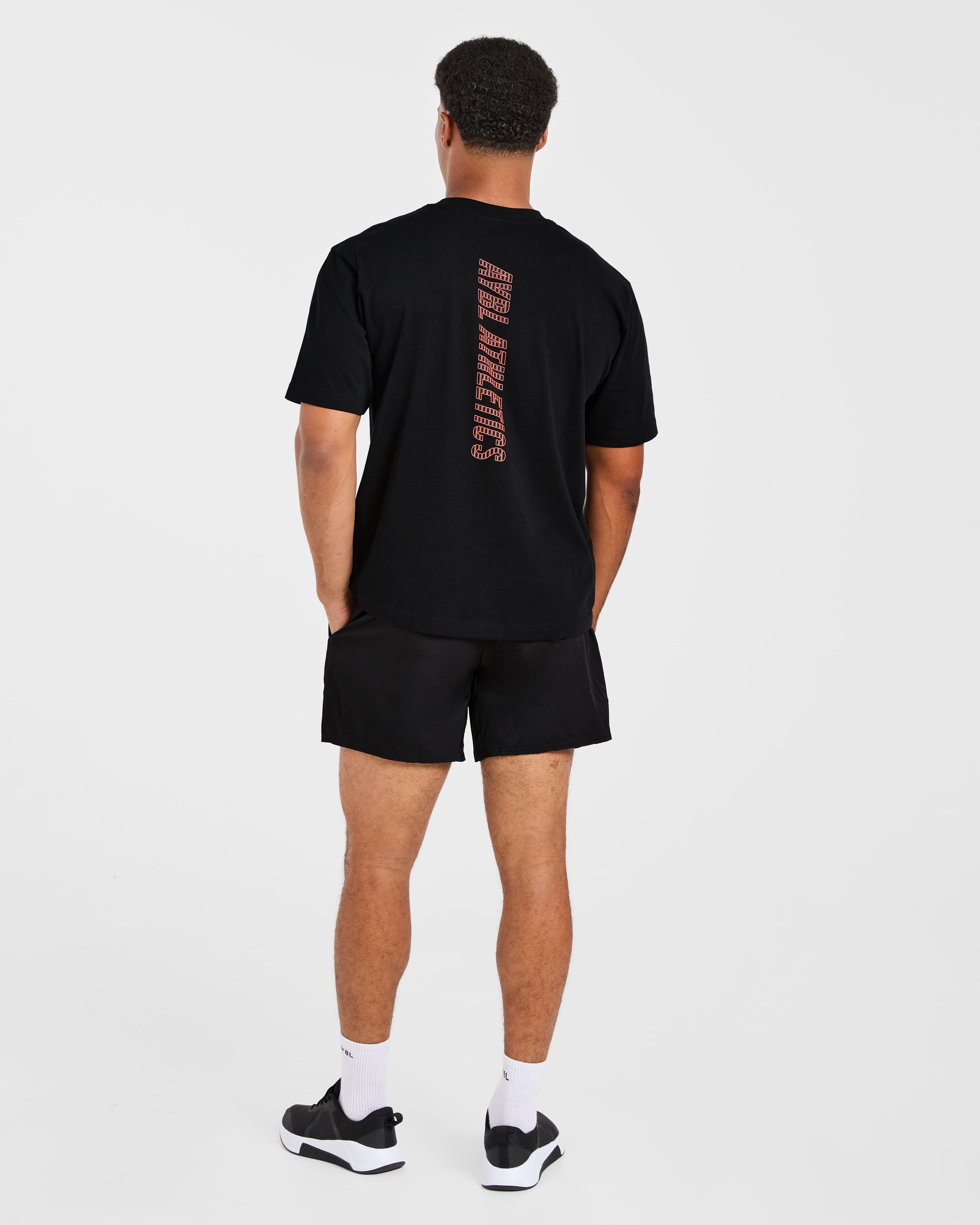 Athletics Performance T Shirt - Zwart/Oranje