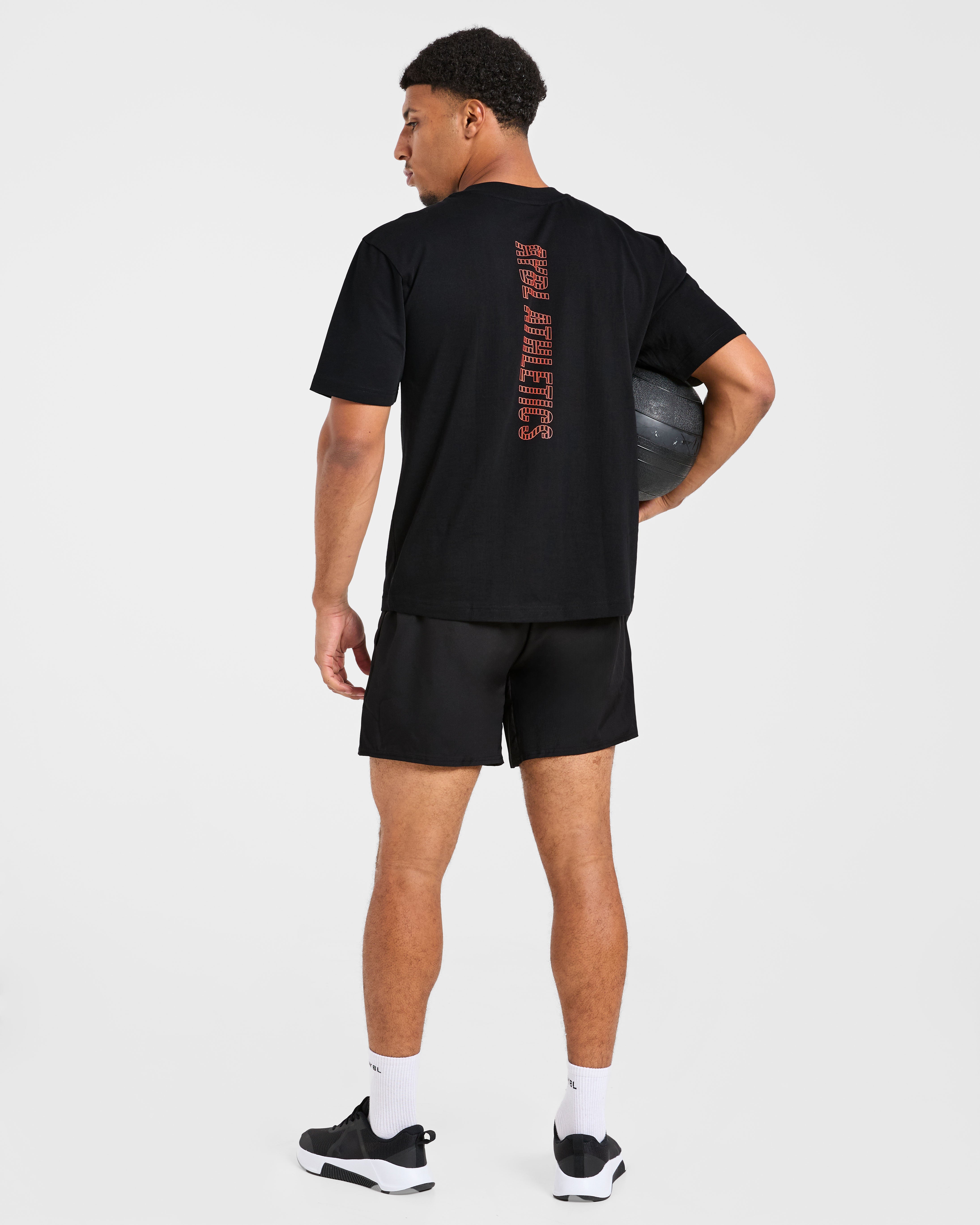 Athletics Performance T Shirt - Zwart/Oranje
