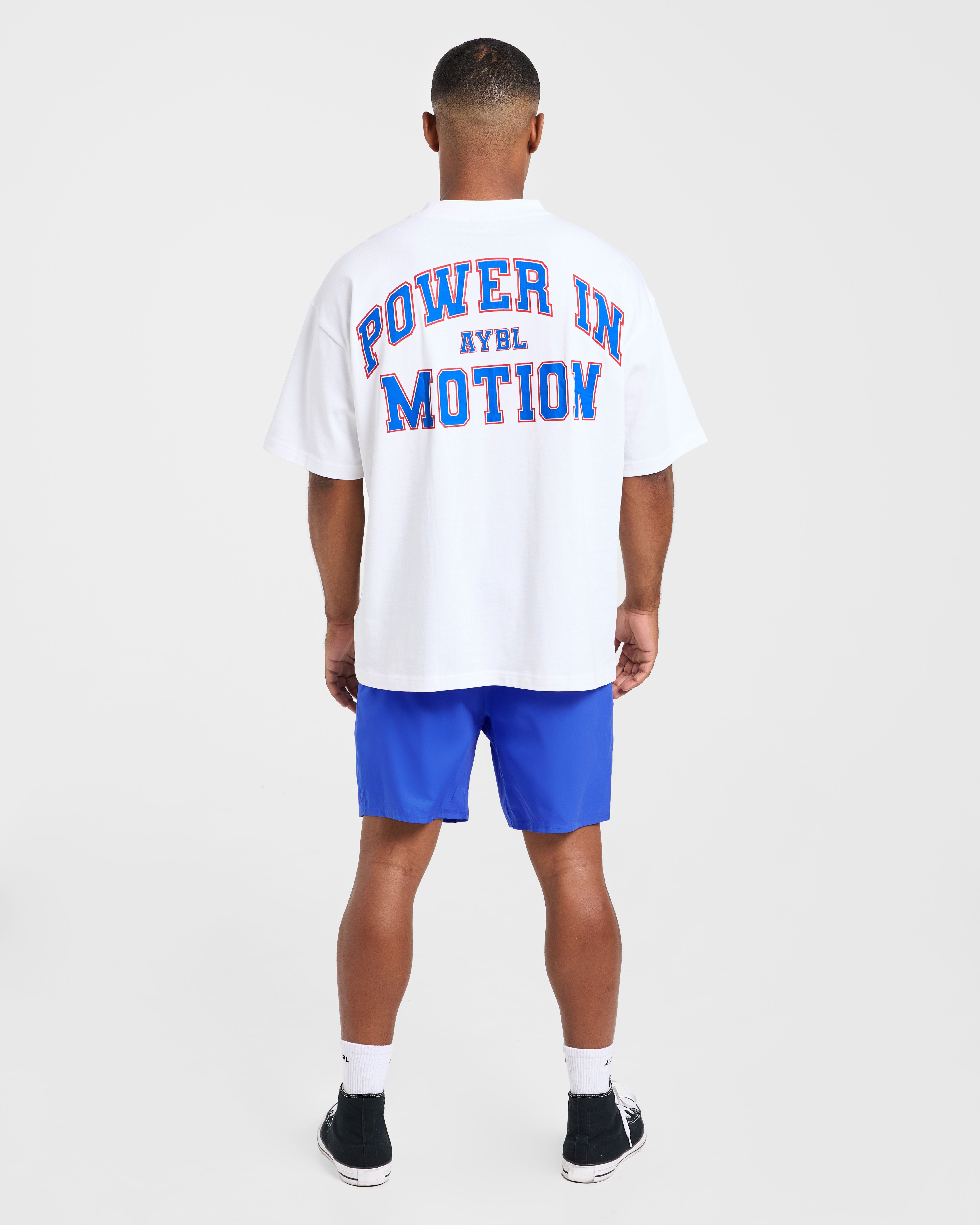 Power In Motion Oversized T Shirt - Wit