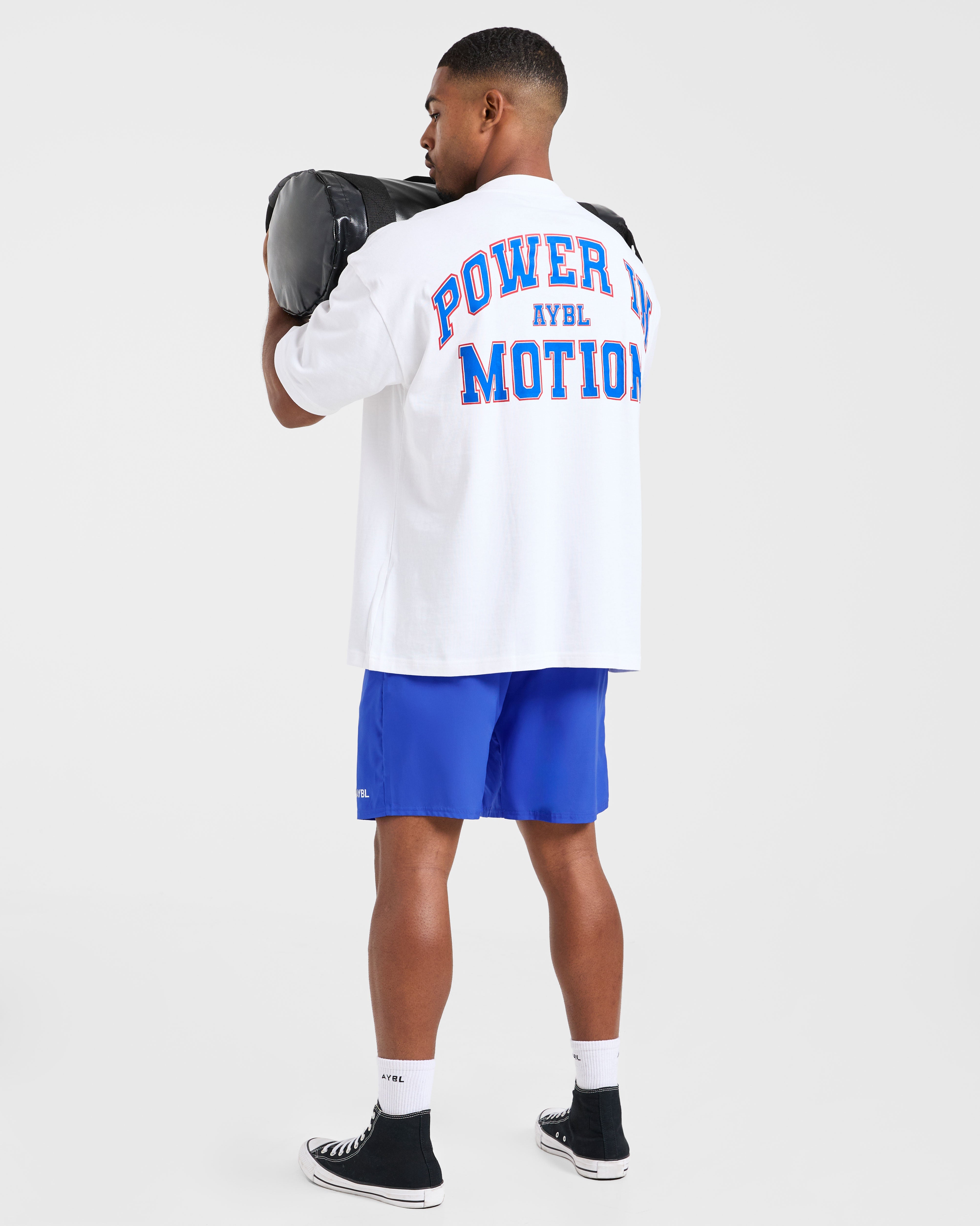 Power In Motion Oversized T Shirt - Wit