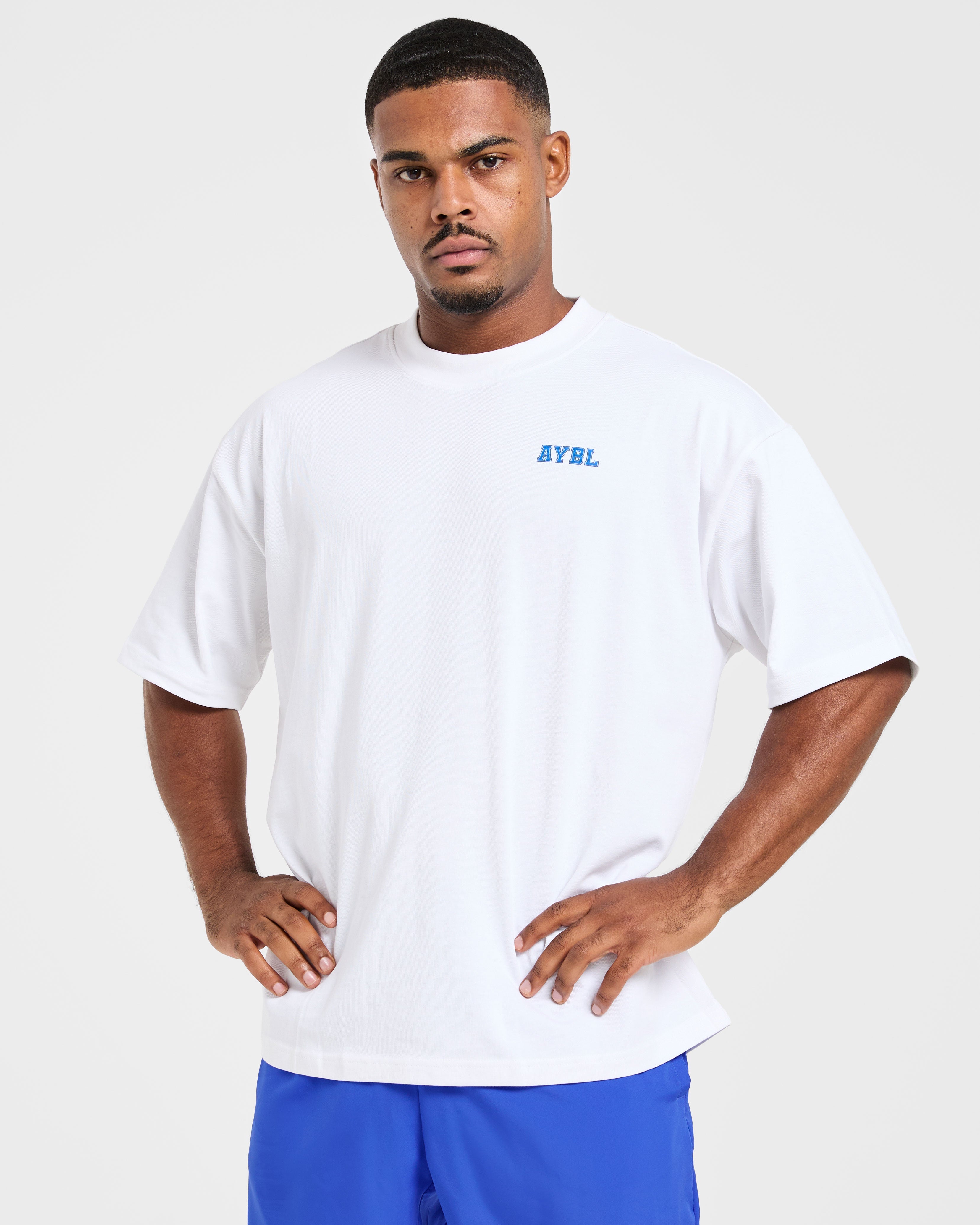Power In Motion Oversized T Shirt - Wit