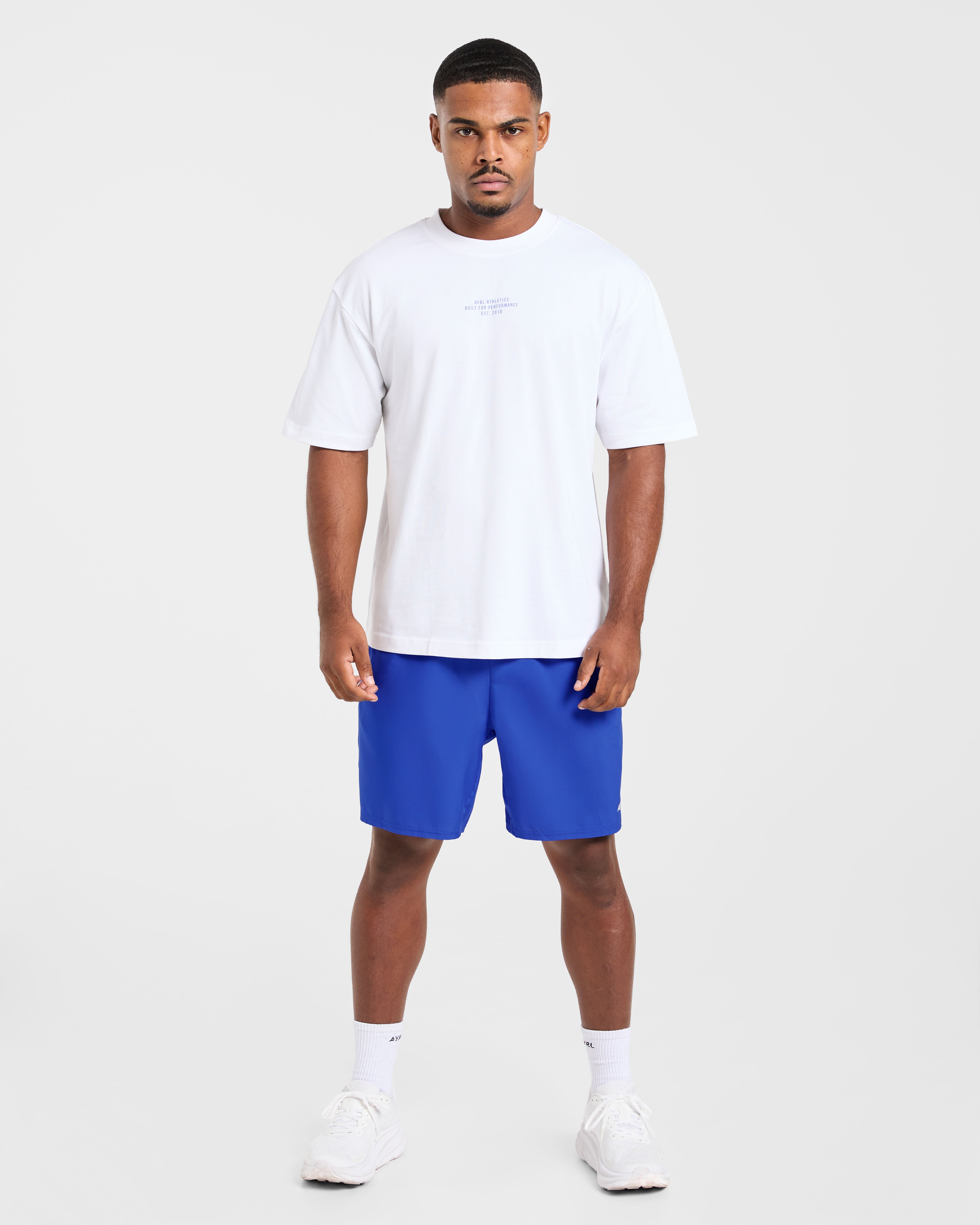 Athletics Performance T Shirt - Wit/Blauw