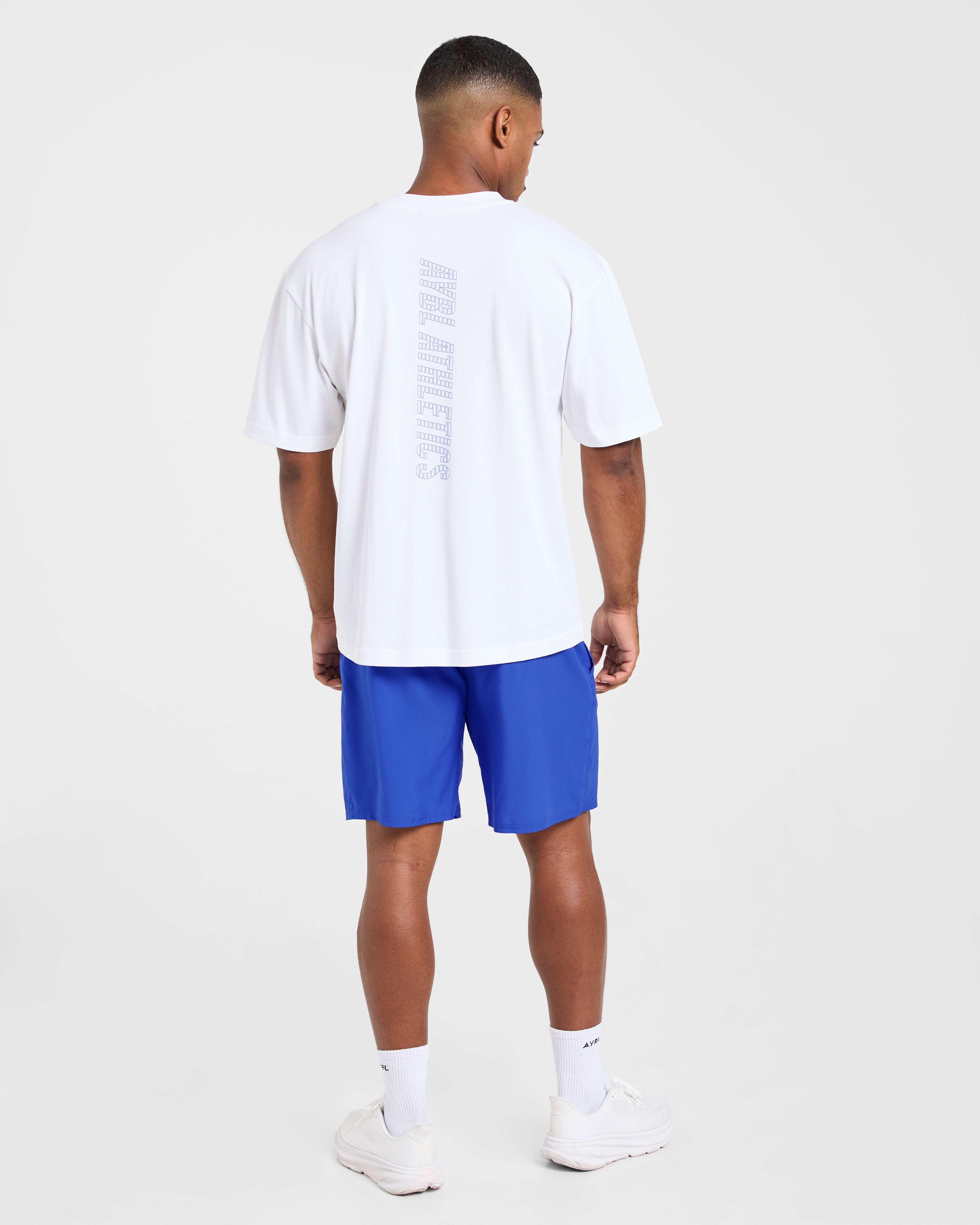 Athletics Performance T Shirt - Wit/Blauw