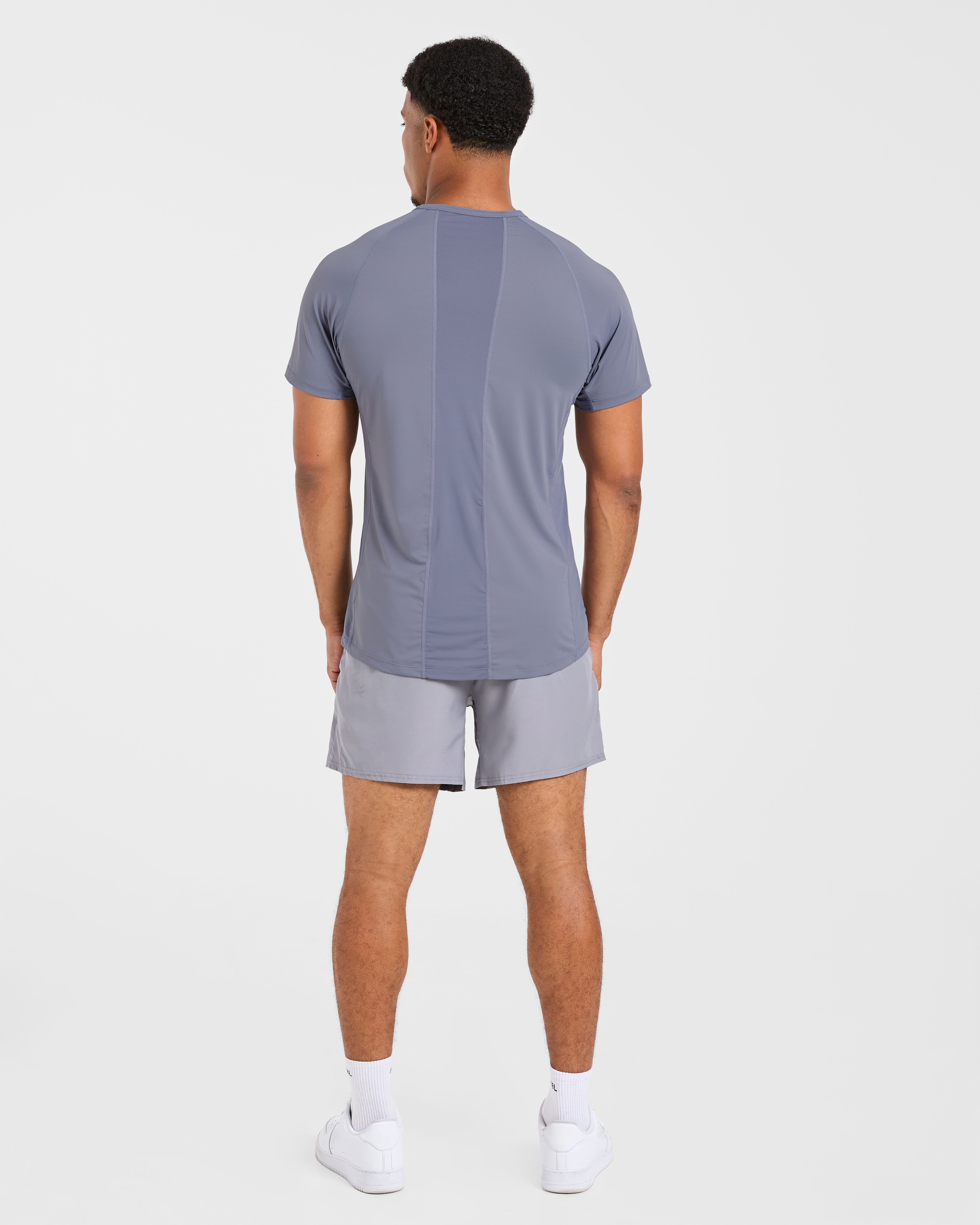 Compression Relaxed T Shirt - Slate Grijs
