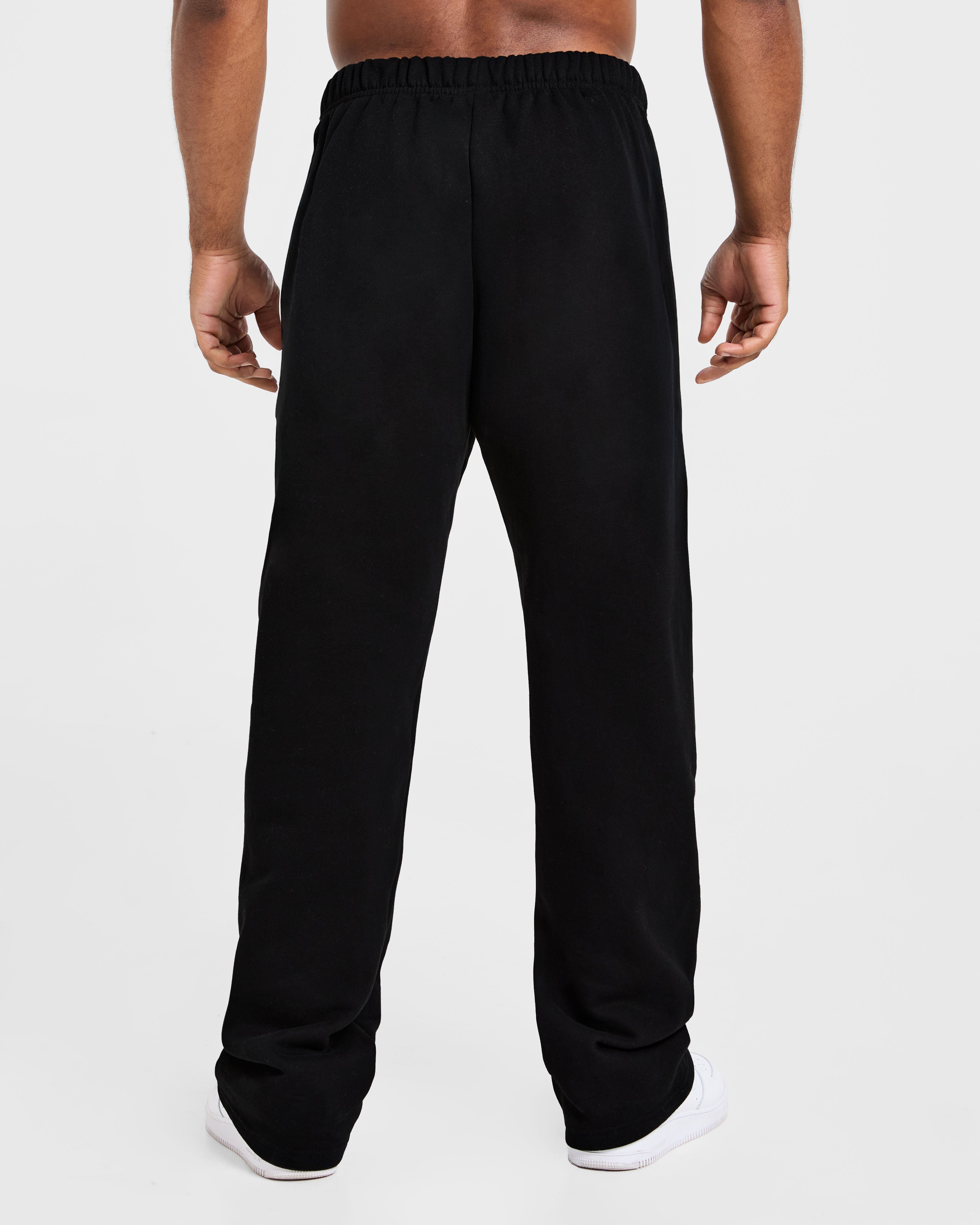 Essential Oversized Straight Leg Joggers - Zwart