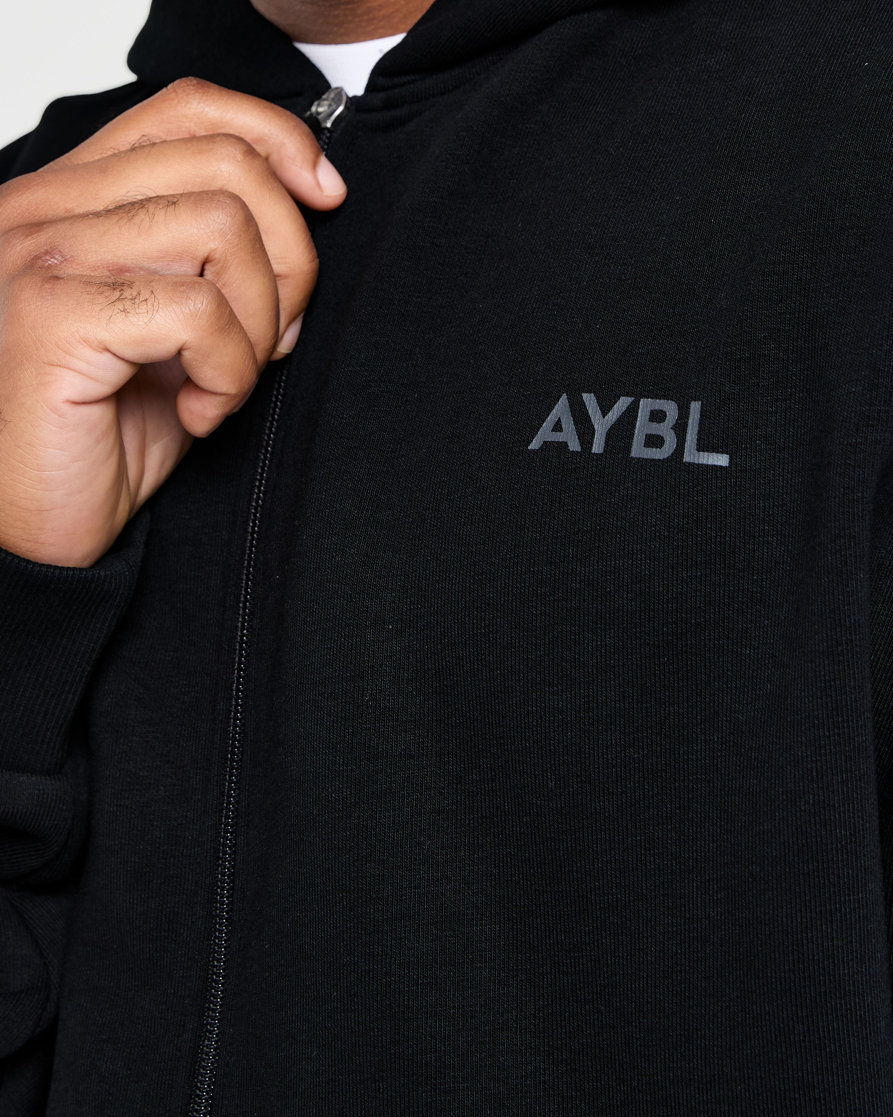 Craft Oversized Zip Up Hoodie - Zwart