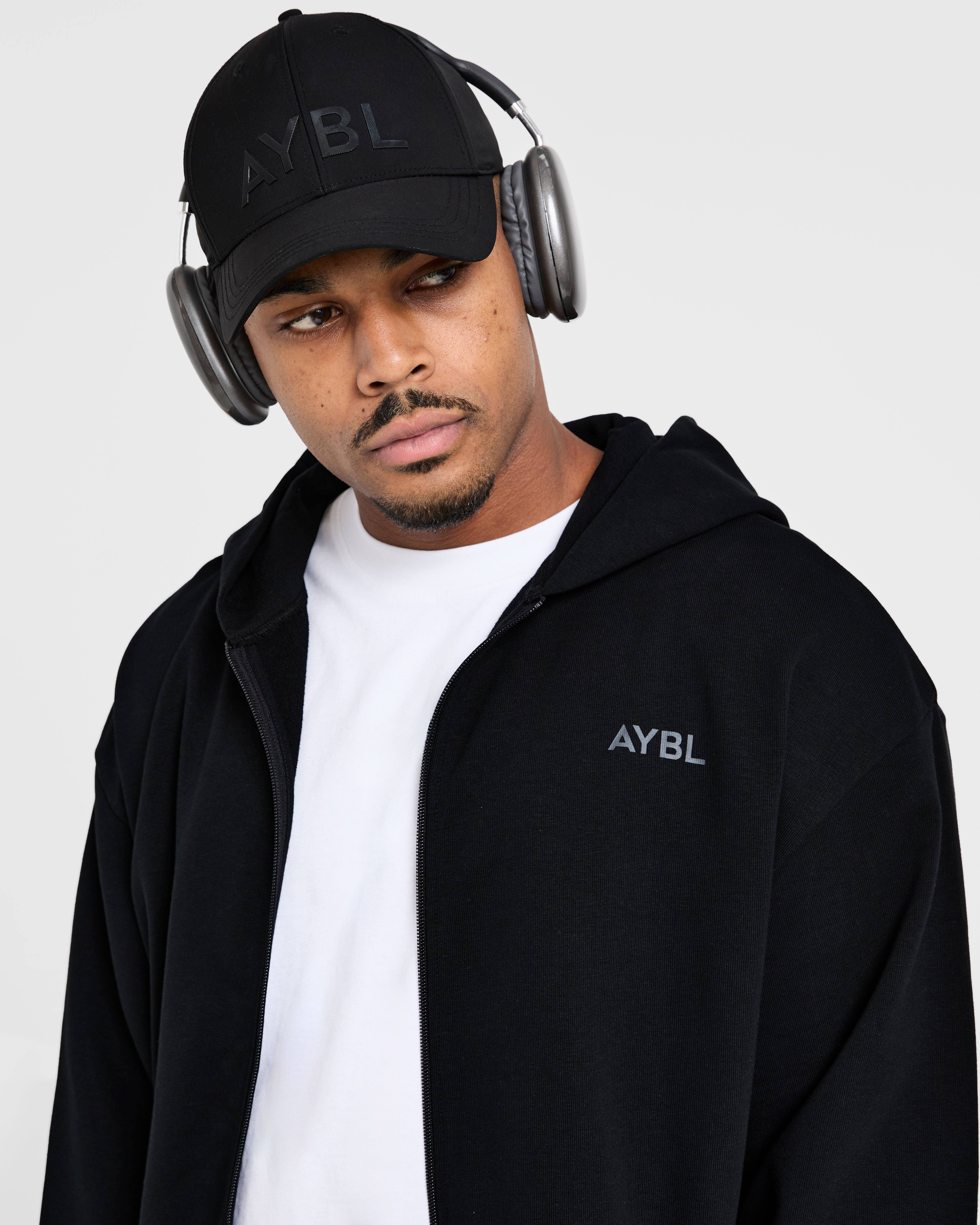 Craft Oversized Zip Up Hoodie - Zwart