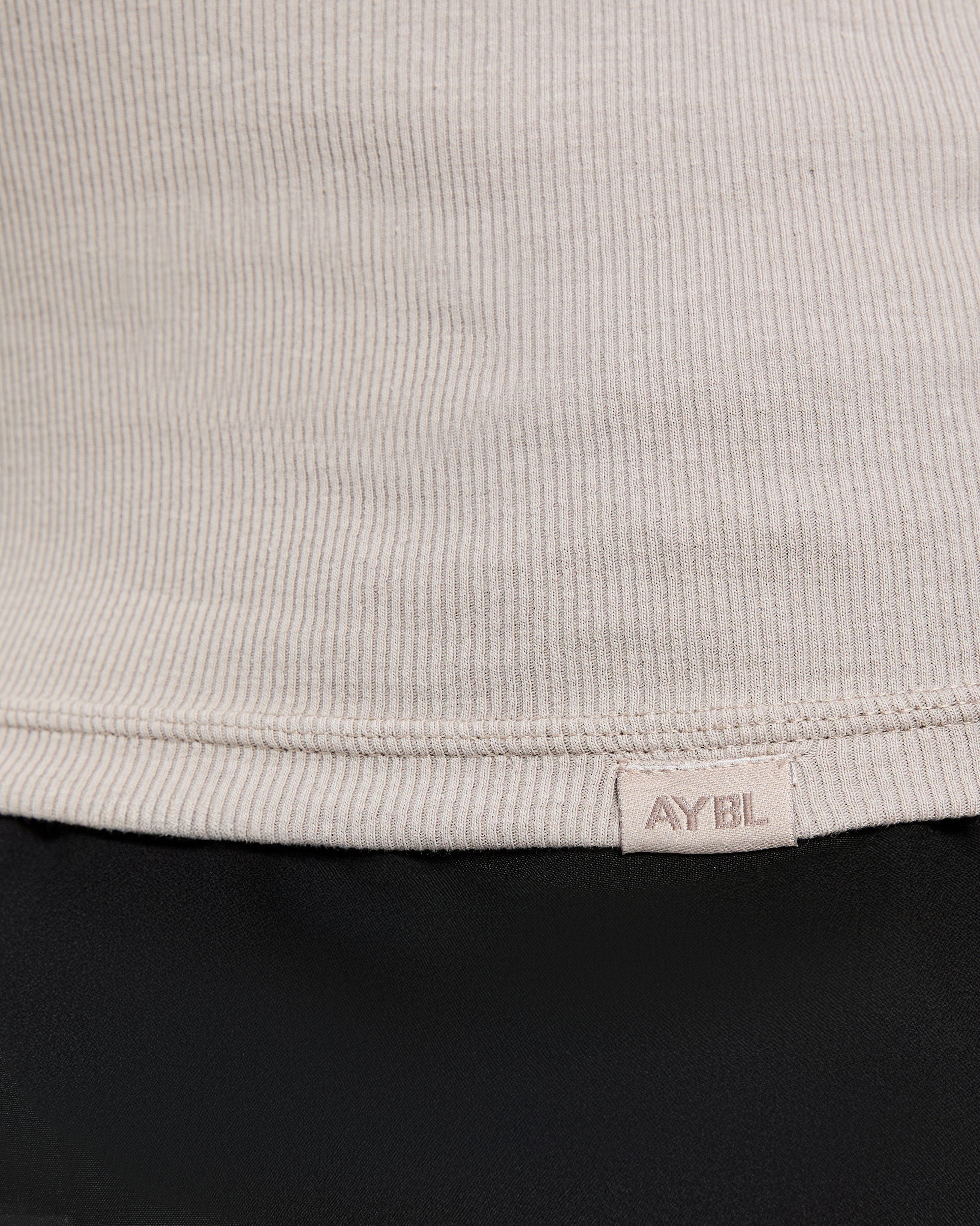 Muscle Ribbed Tank - Cloud Grijs