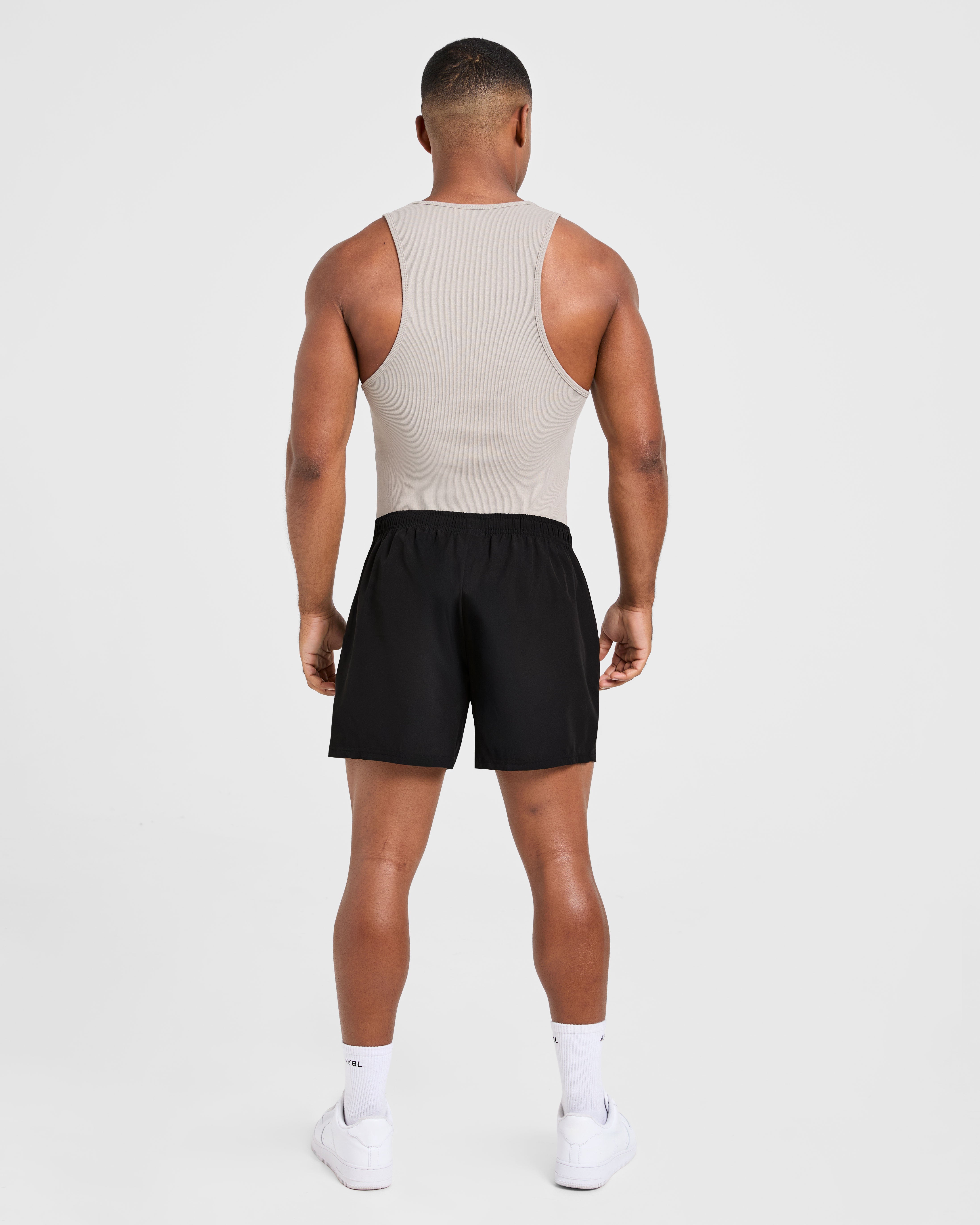 Muscle Ribbed Tank - Cloud Grijs