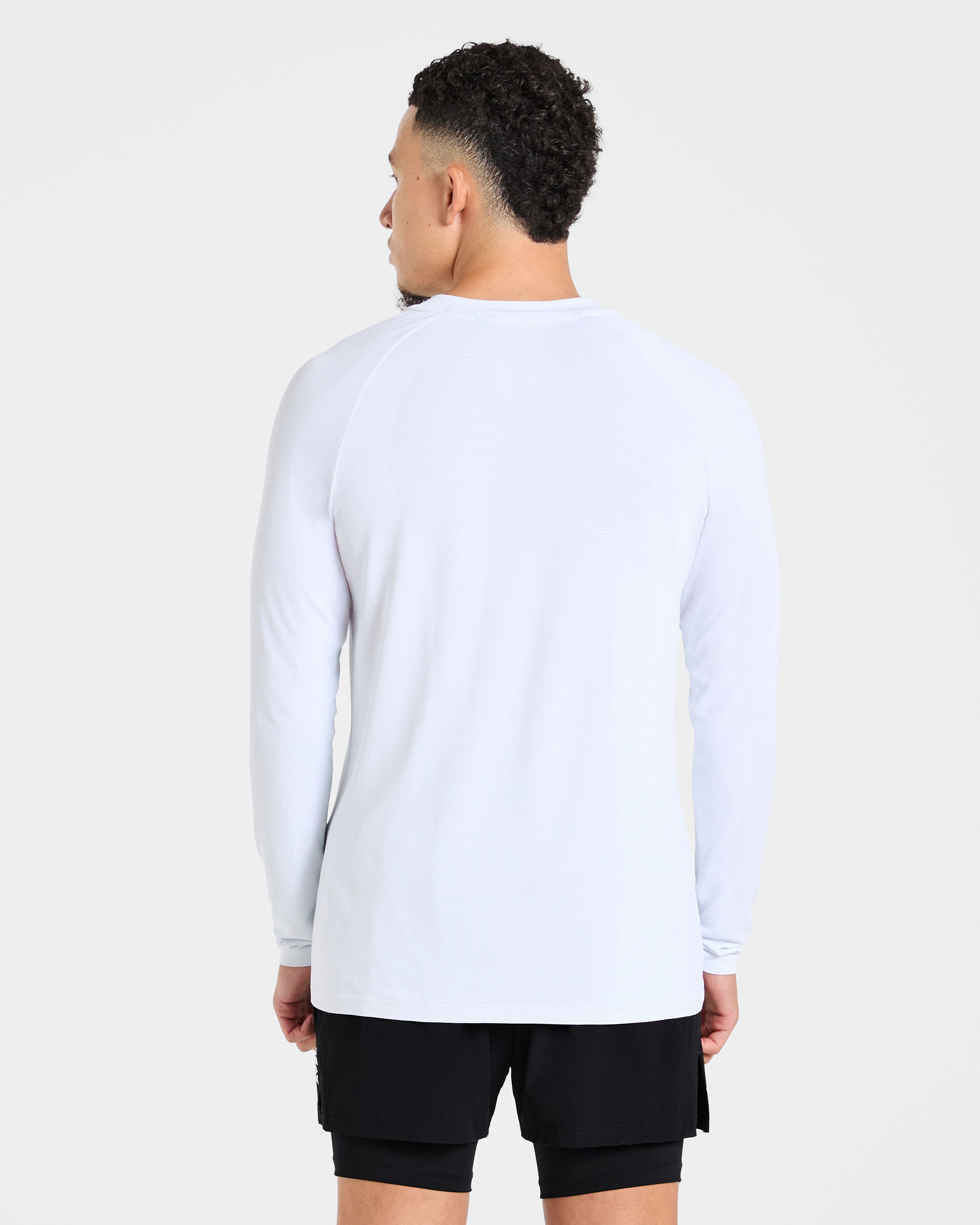 Attain Seamless Long Sleeve T Shirt - Storm Wit