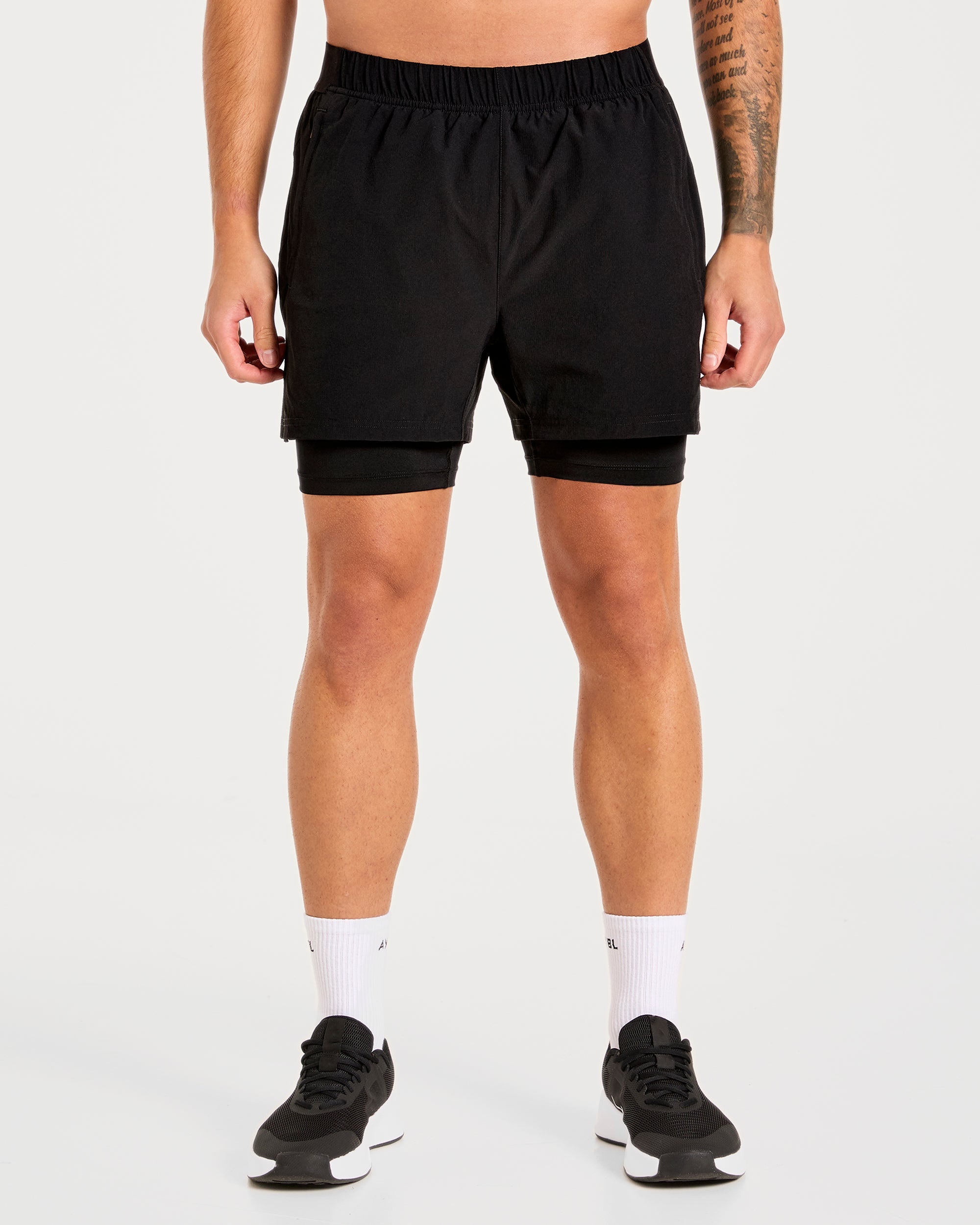 Signature 2 in 1 Shorts - Zwart