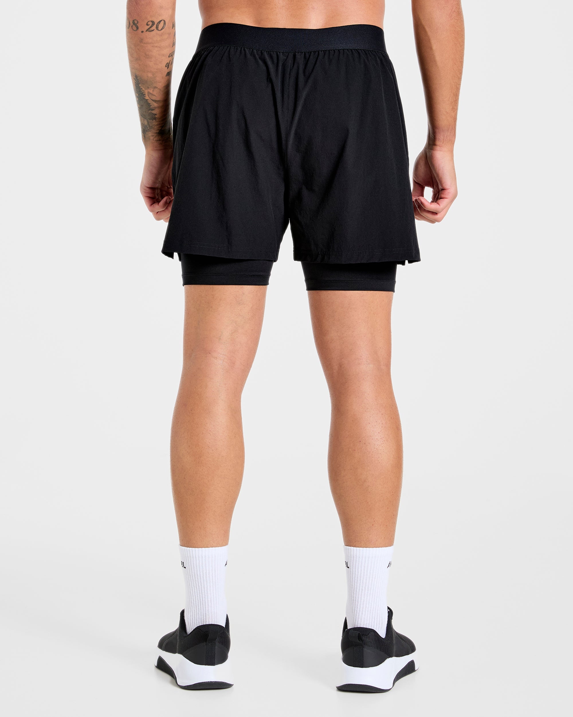 Signature 2 in 1 Shorts - Zwart