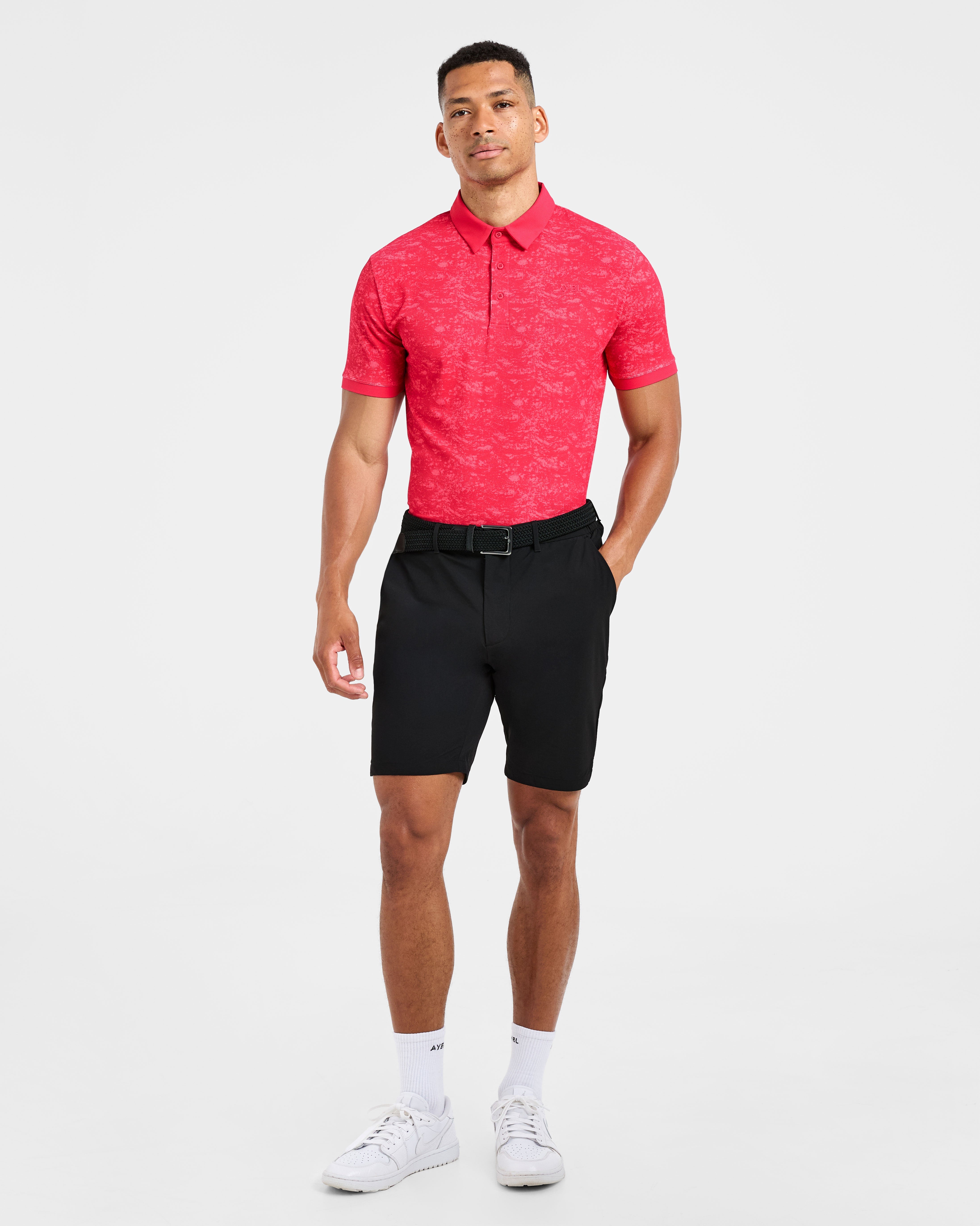 Precision Texture Polo - Summer Rood