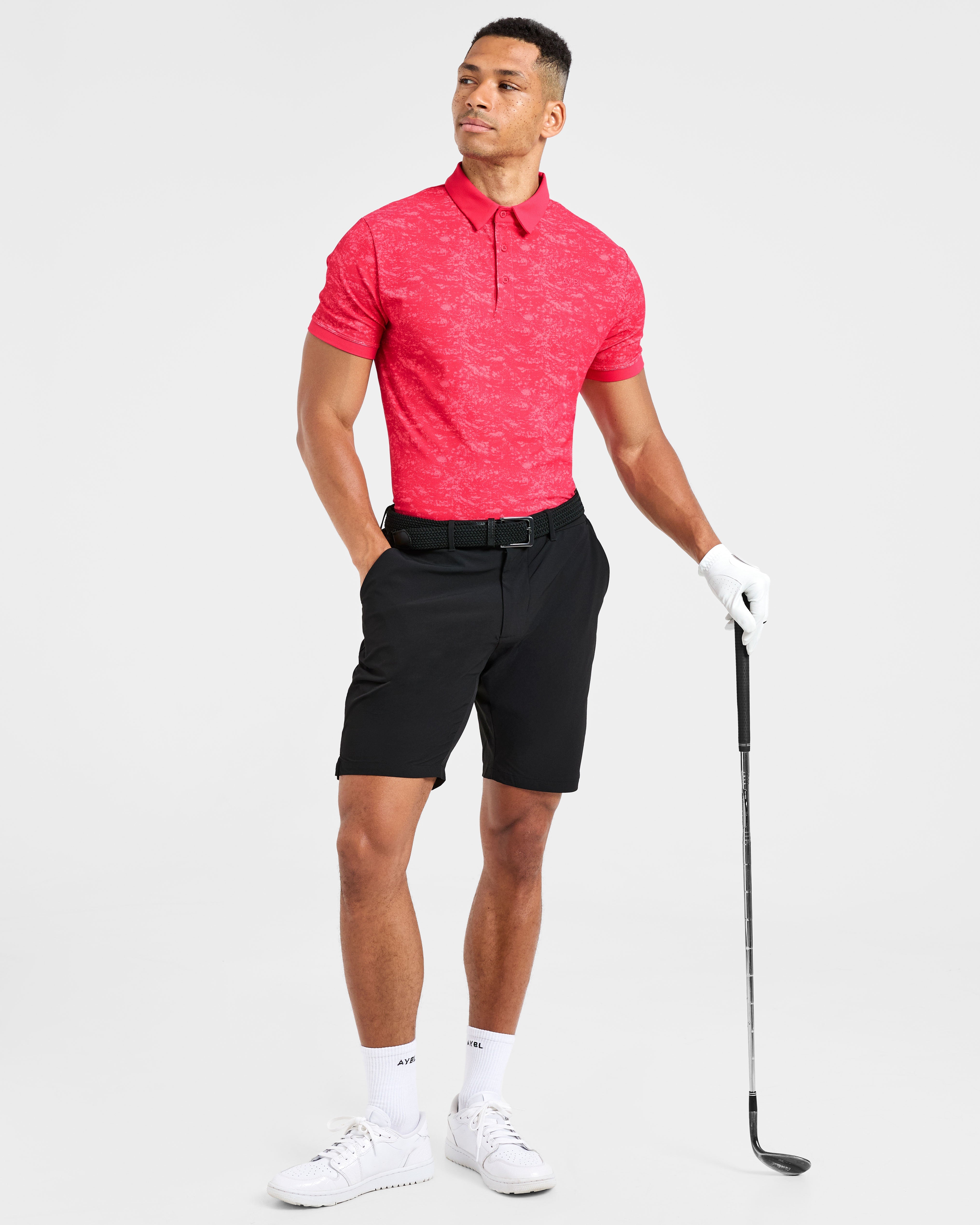 Precision Texture Polo - Summer Rood