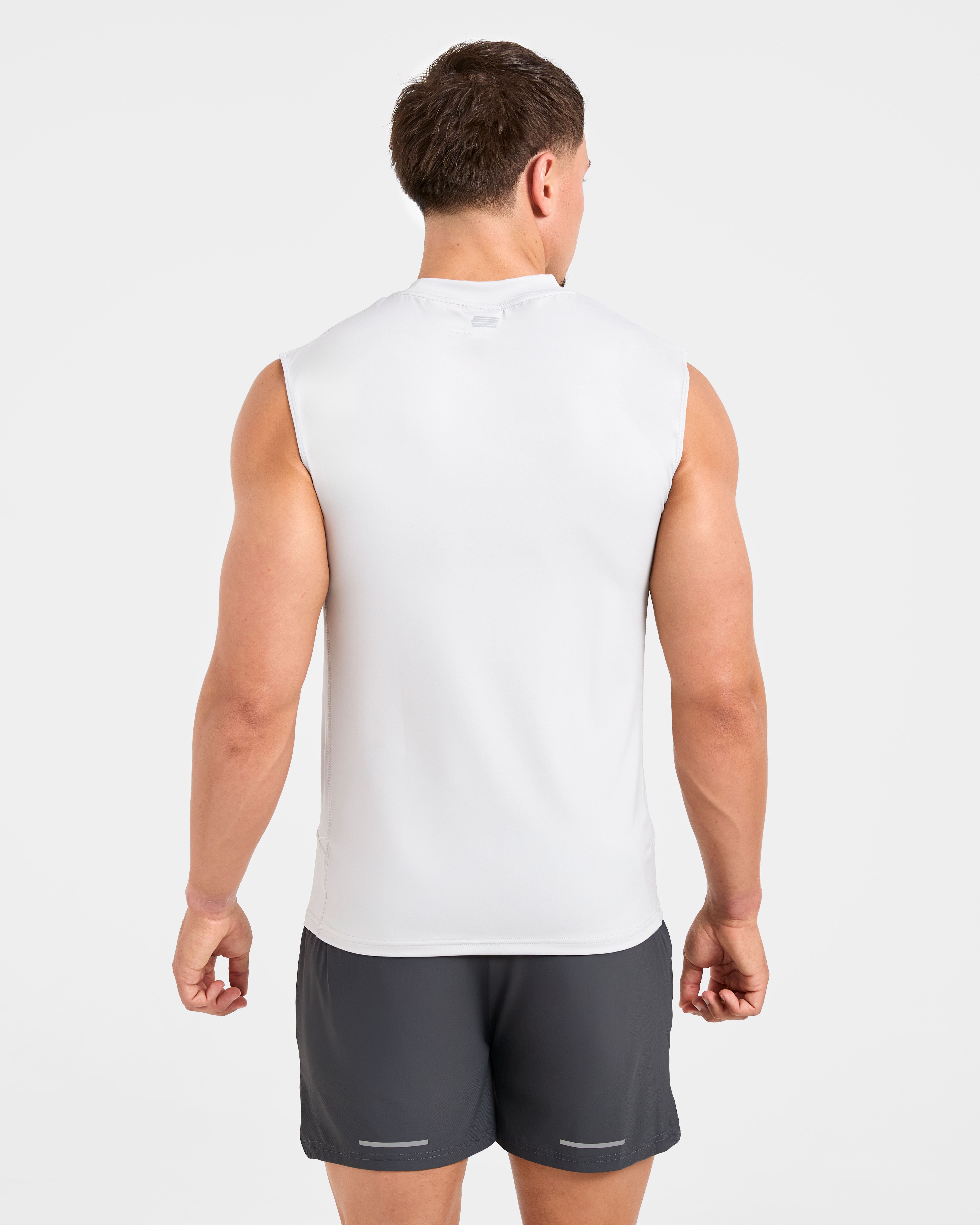Run Slim Tank - Ice Grijs