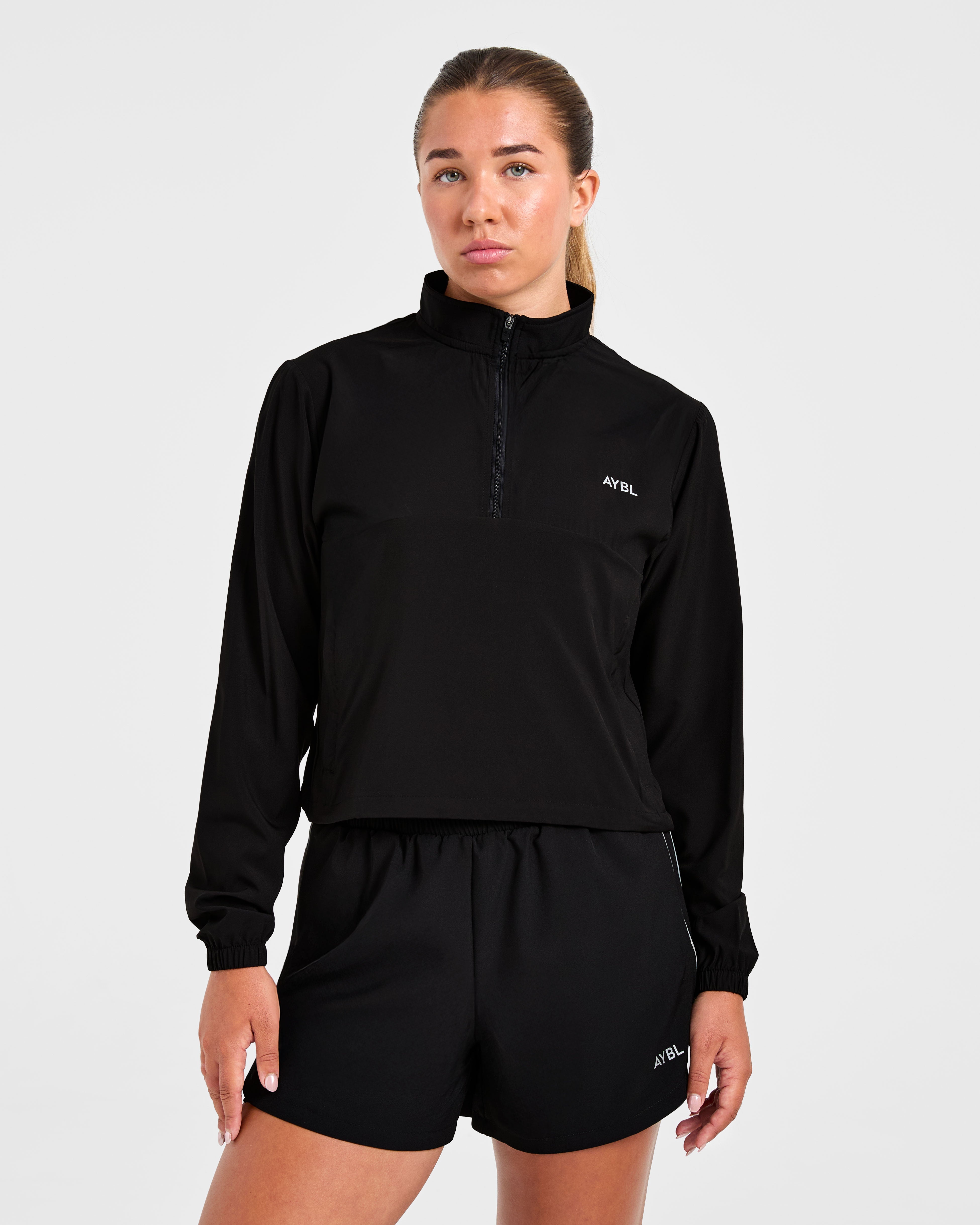 Run 1/2 Zip Jacket - Zwart