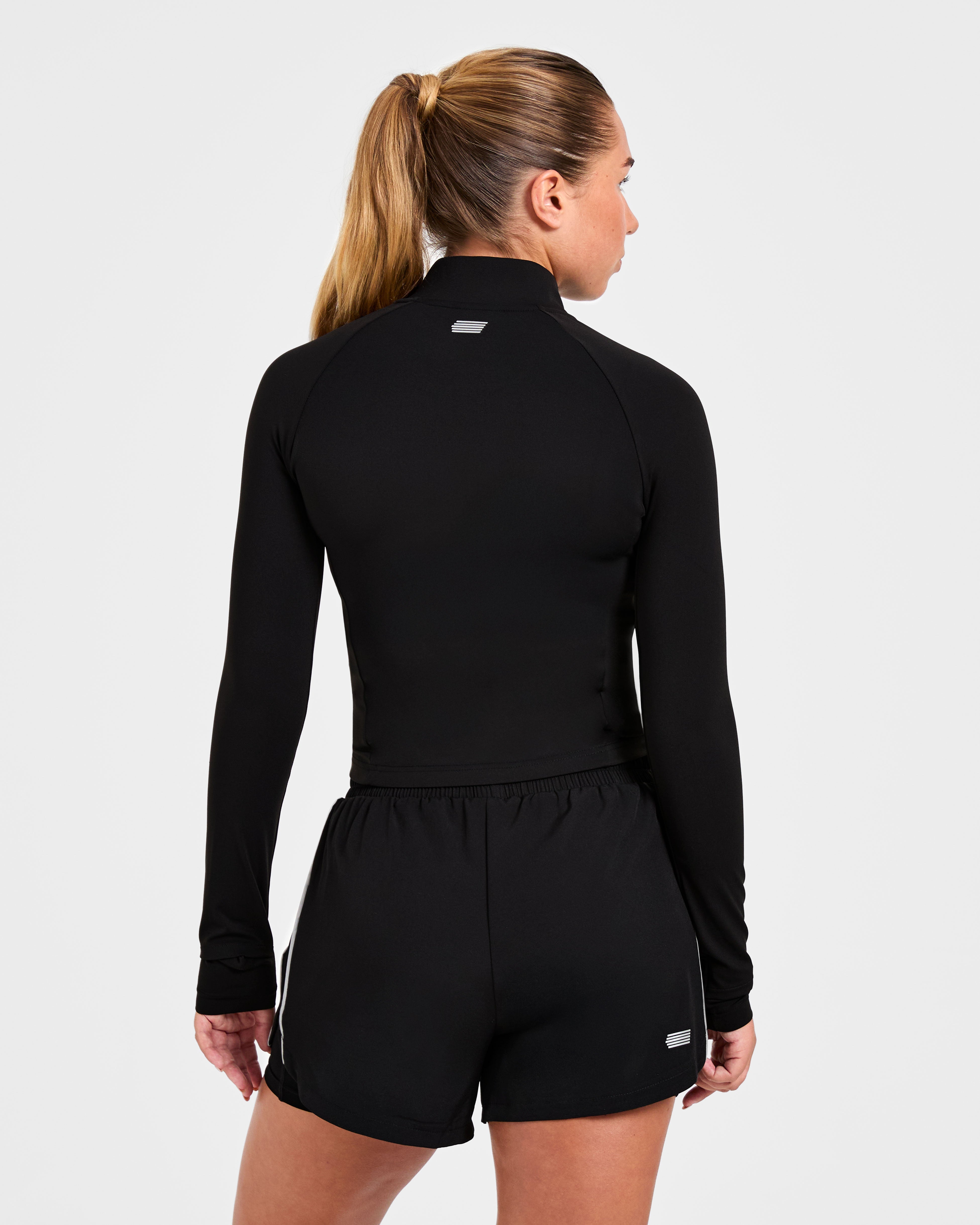 Run Zip Jacket - Zwart