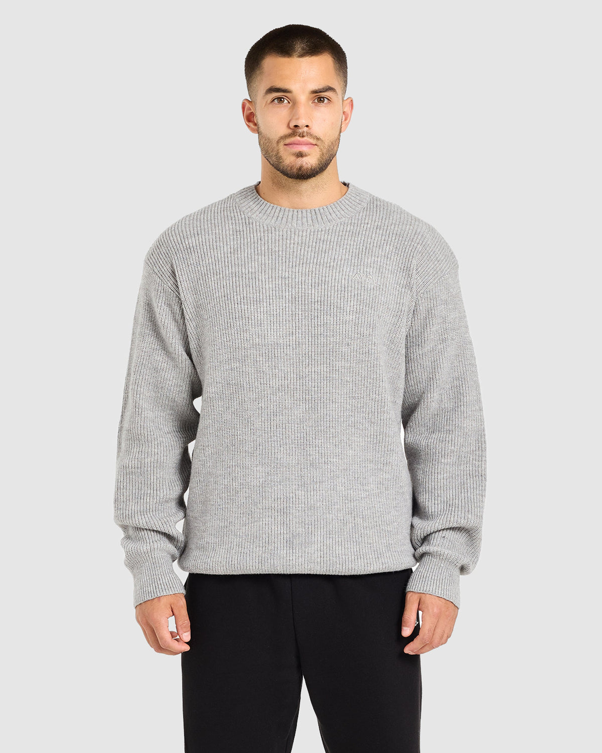Signature Knitted Sweater - Grijs Marl