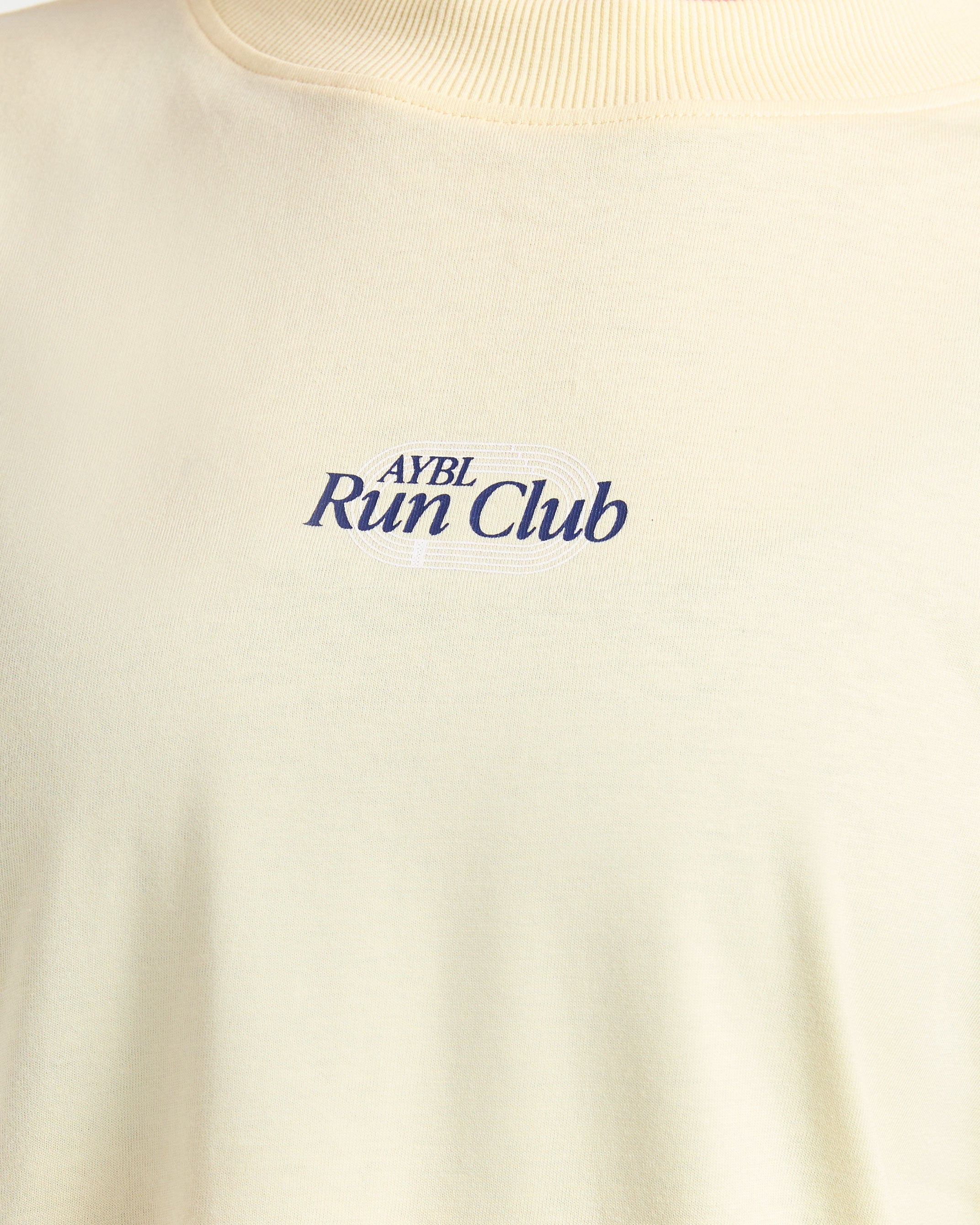 Run Club Oversized T Shirt - Butter Geel