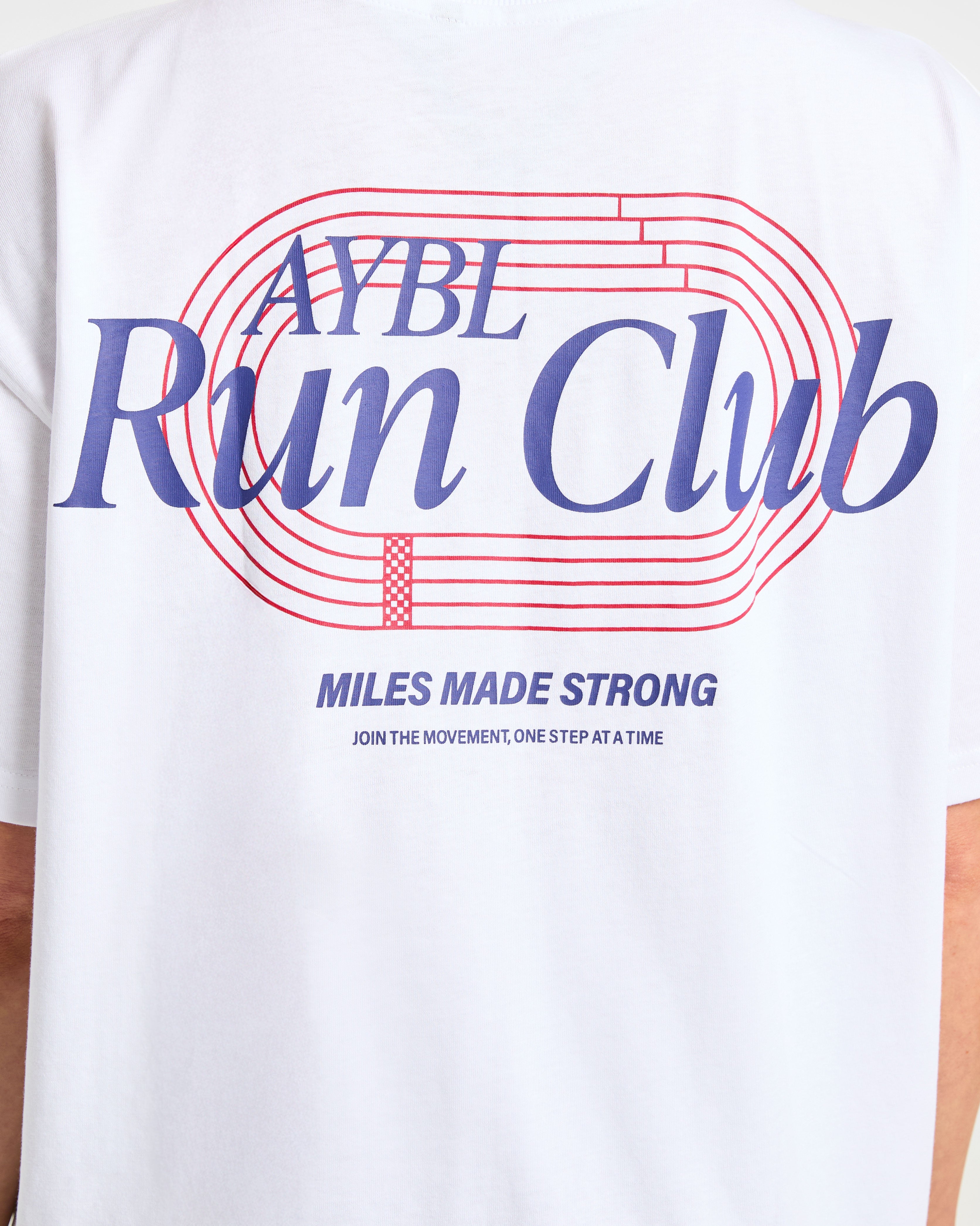 Run Club Oversized  T Shirt - Wit