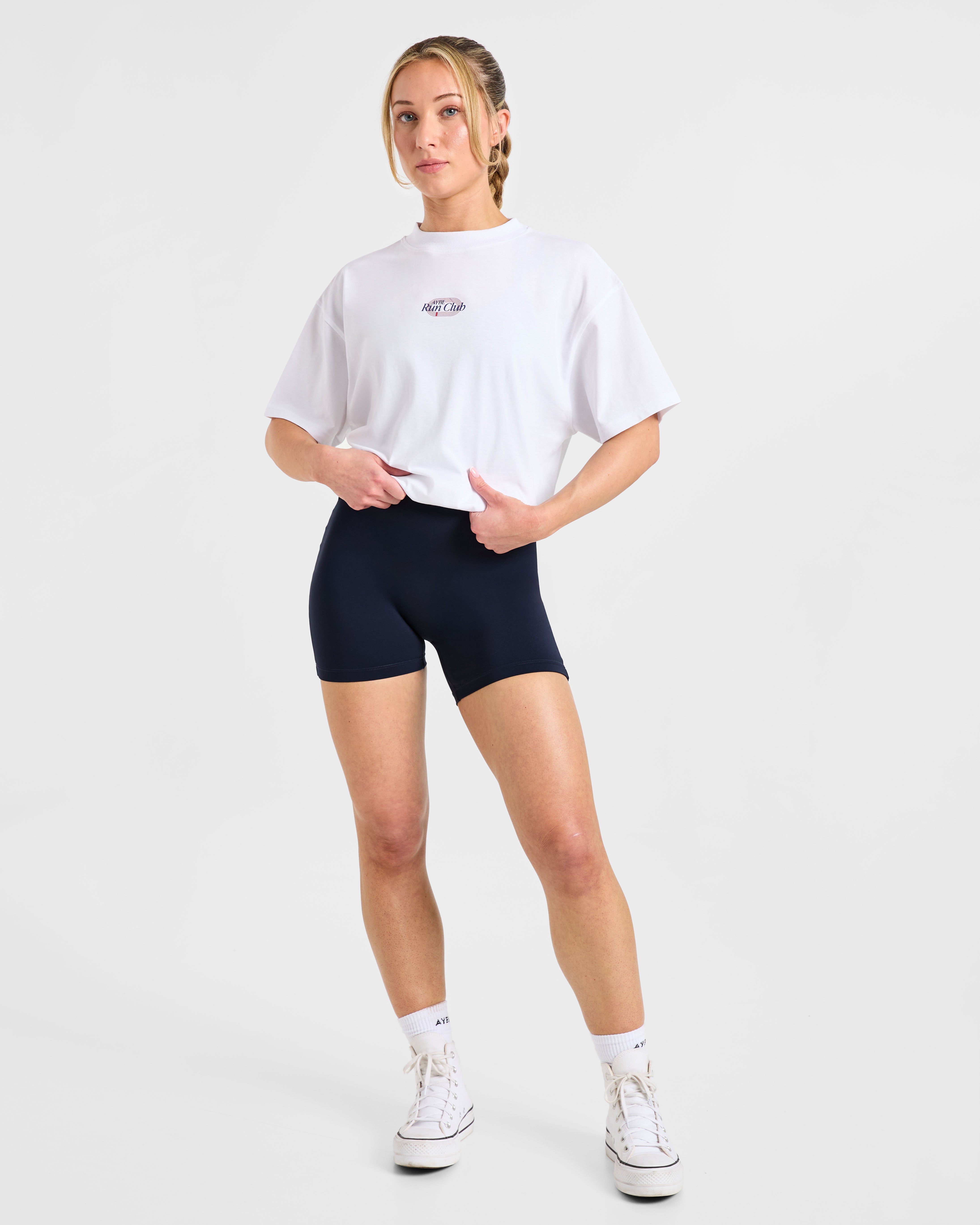 Run Club Oversized  T Shirt - Wit