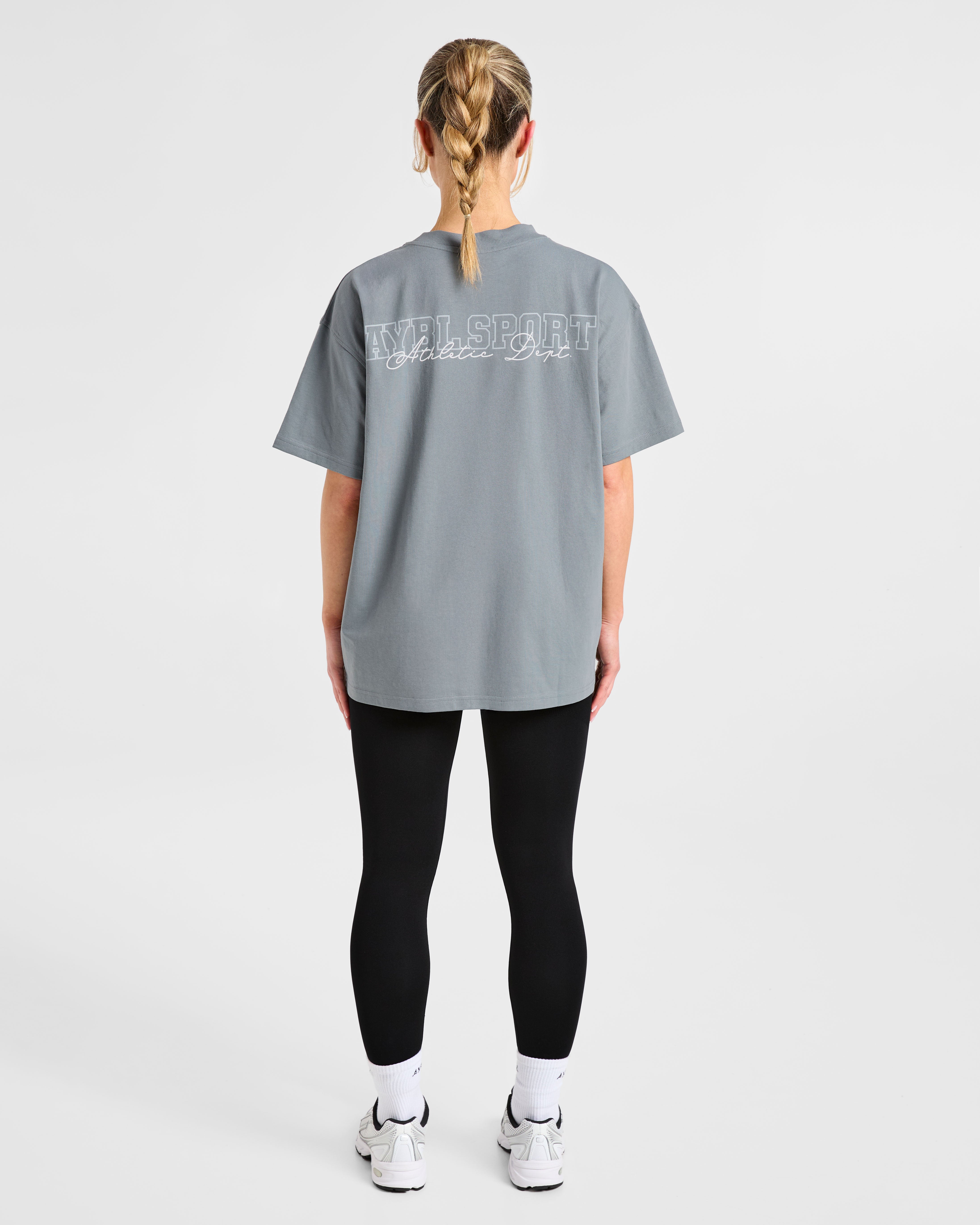 Varsity Dept. Oversized T Shirt - Slate Grijs