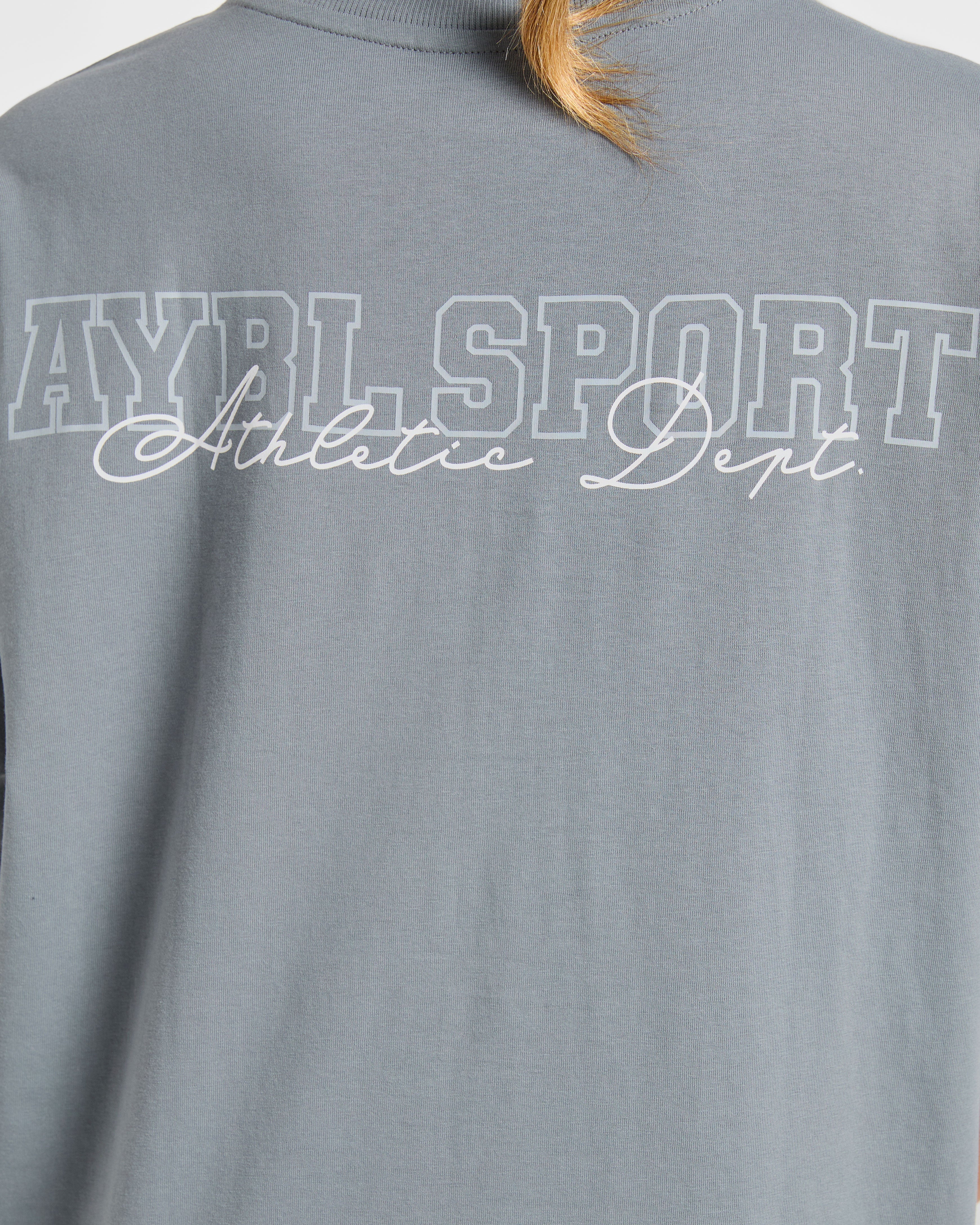 Varsity Dept. Oversized T Shirt - Slate Grijs